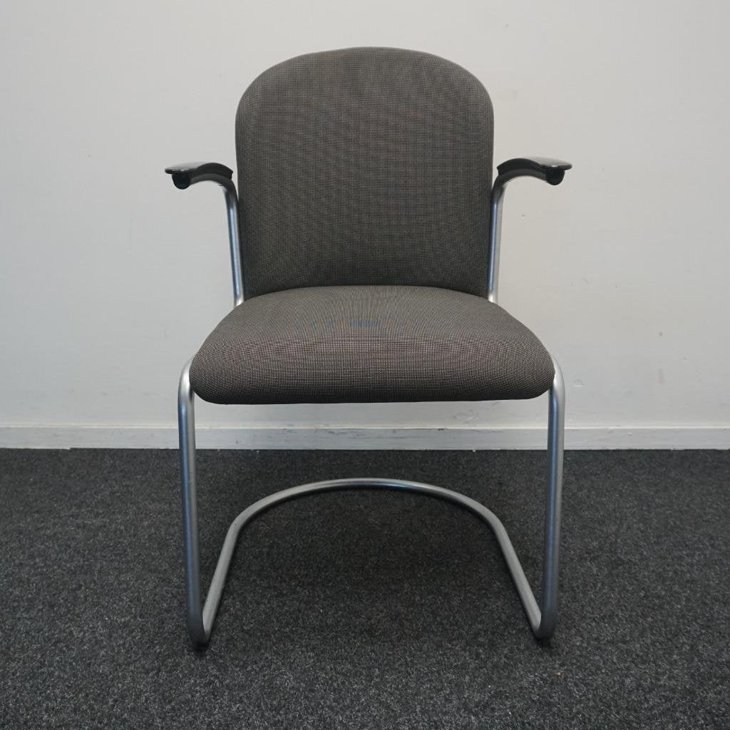 Gispen 413 RL Dutch Originals Design Stoelen | Grijs | Slede, Huis en Inrichting, Gebruikt, -, -, Ophalen of Verzenden