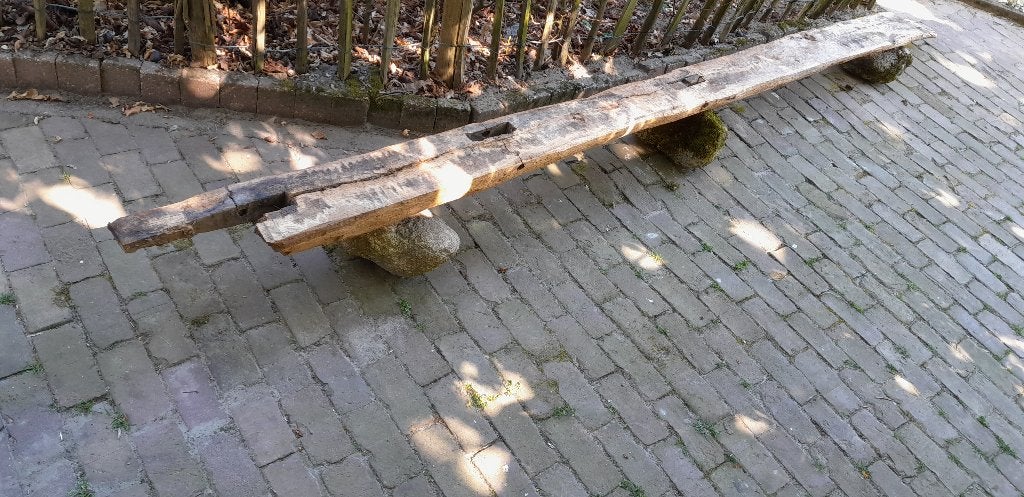 Drentse tuinbank, Tuin en Terras, Tuinbanken, Gebruikt, Hout, Ophalen