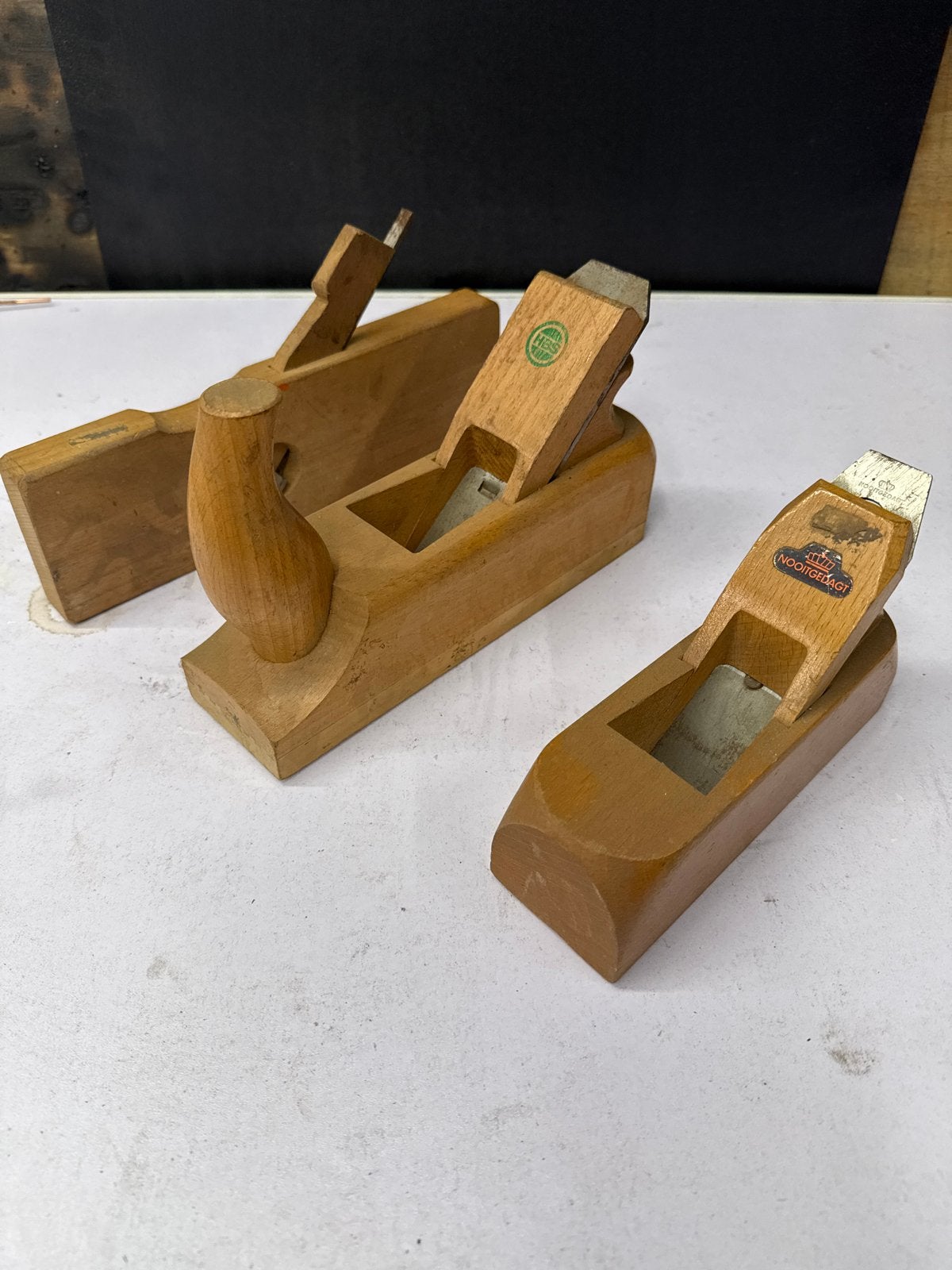 Set van 3 vintage houten schaven, Ophalen, Gebruikt, Overige typen, Nooitgedacht