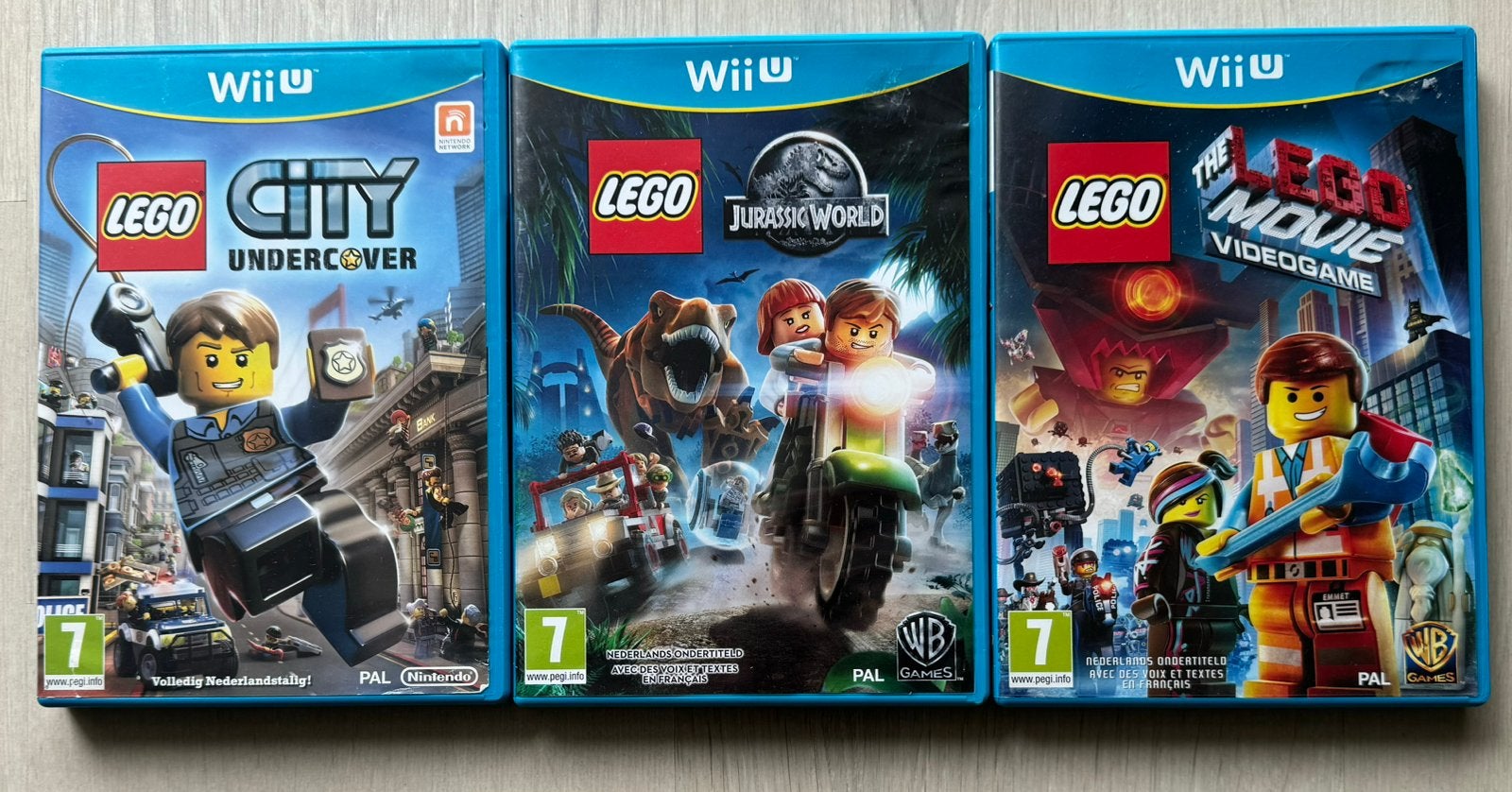 3x Wii U LEGO spellen oa. Jurassic World | City Undercover, Avontuur en Actie, 2 spelers, Ophalen of Verzenden, Zo goed als nieuw