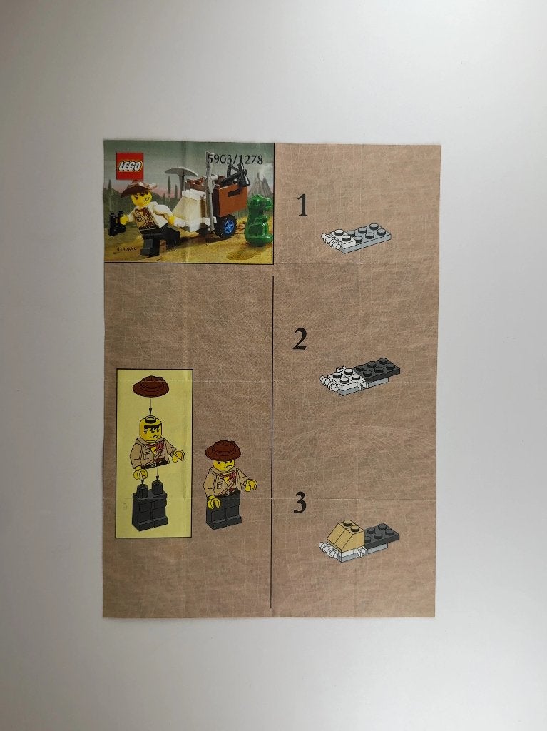 LEGO Adventurers 5903 (Instructions) Johnny Thunder and, Gebruikt, Overige thema's, Lego, Overige typen