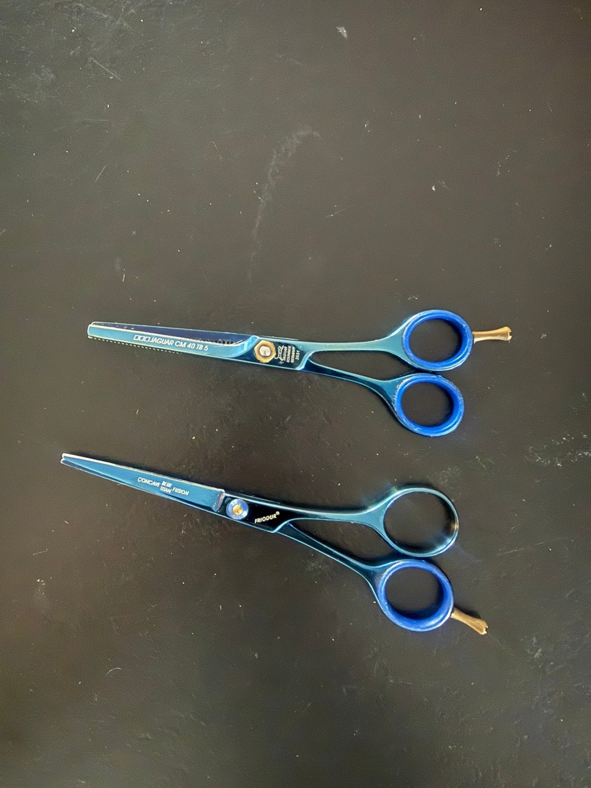 Kappersschaar Jaguar blauw, Ophalen of Verzenden, Gebruikt