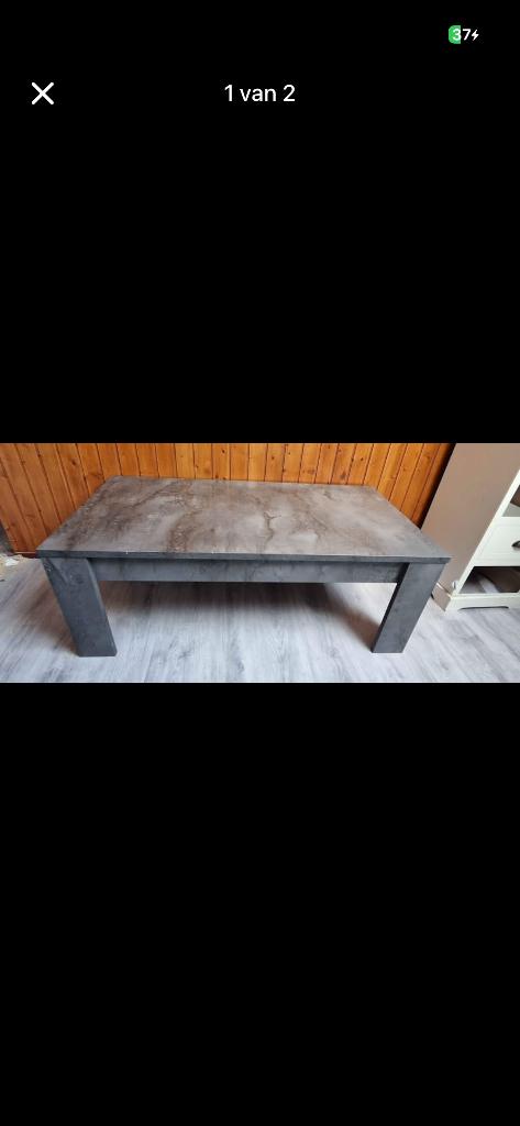 Salontafel betonlook, Ophalen, 100 tot 150 cm, 50 tot 75 cm, Betonlook