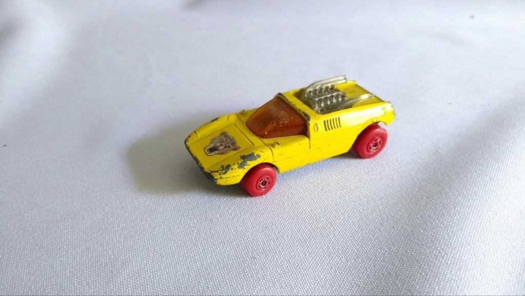 Matchbox superfast mod rod no 1 Lesney geel racewagen auto, Ophalen of Verzenden, Gebruikt, Auto, Matchbox