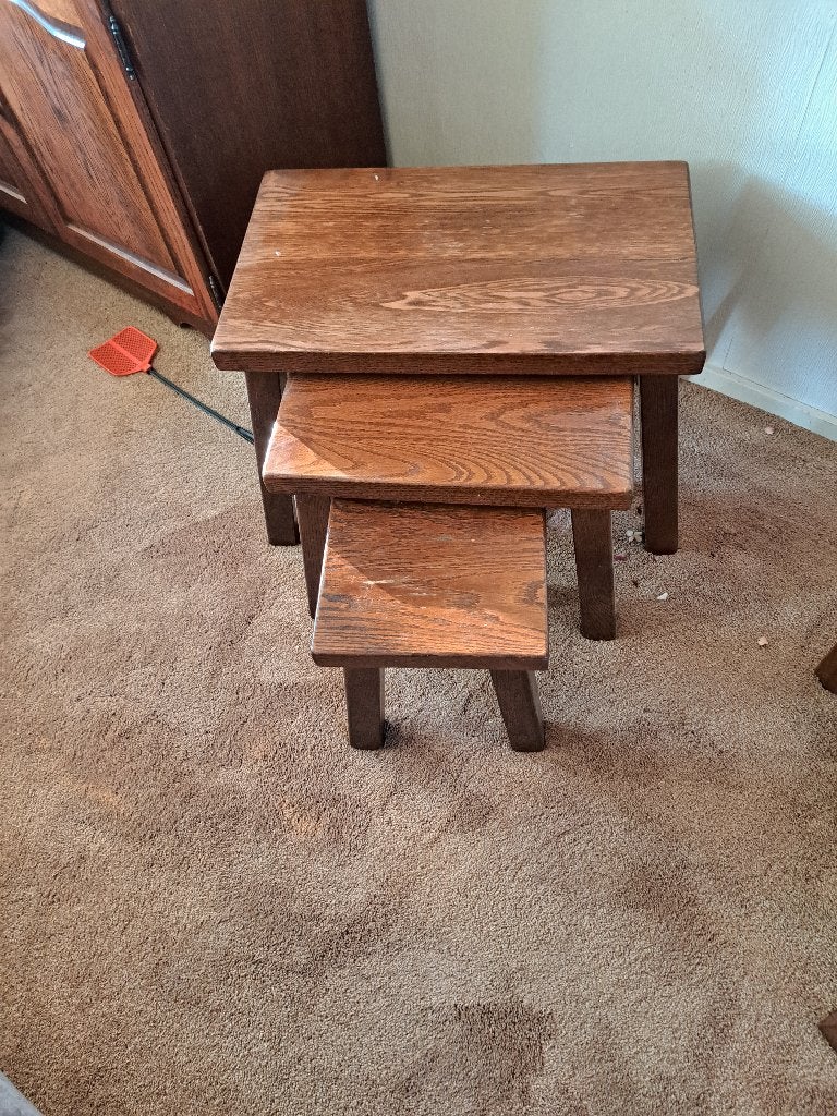 Meubels, Huis en Inrichting, Ophalen, Minder dan 50 cm, Gebruikt, Eikenhout