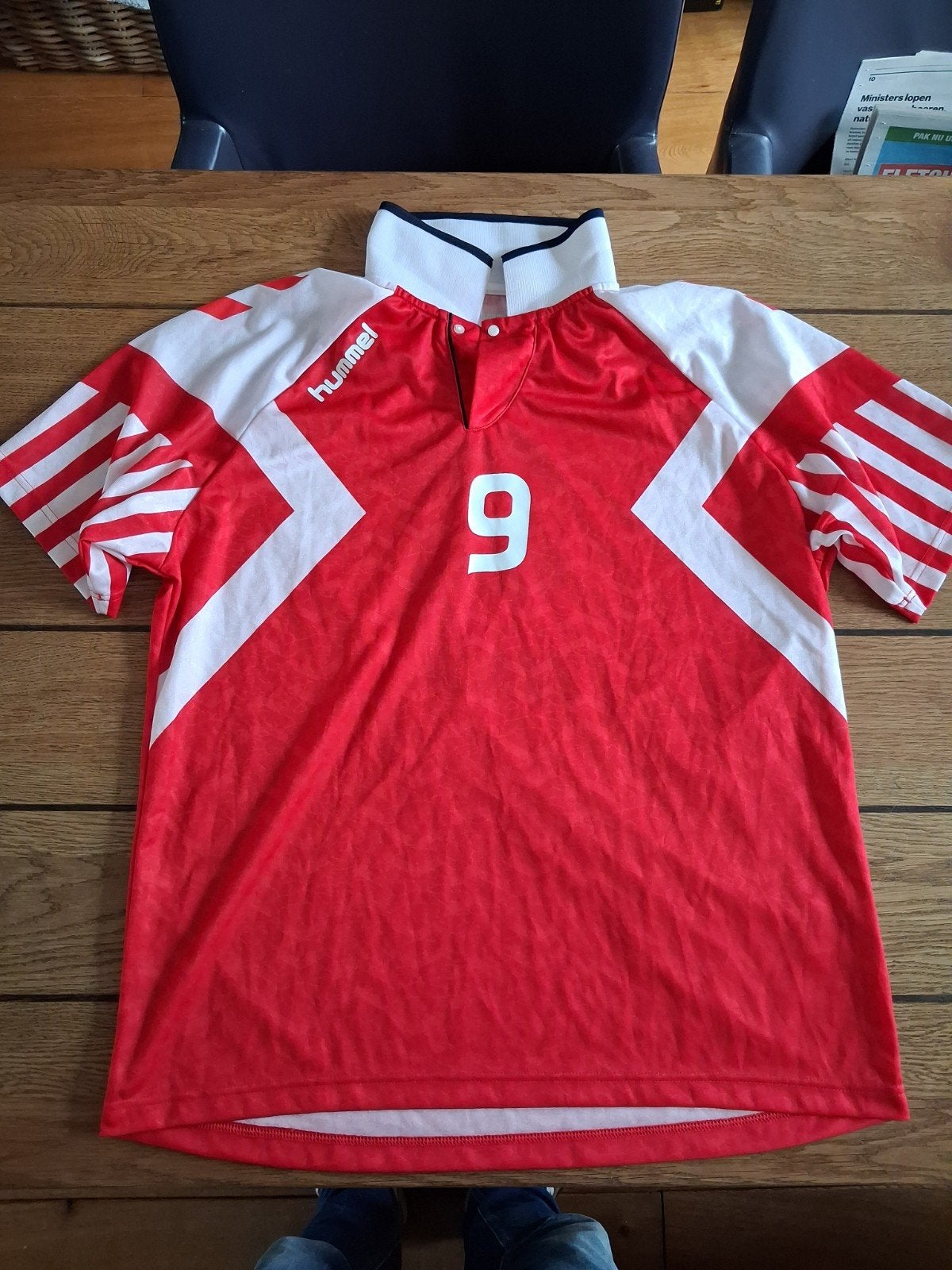 Denemarken shirt hummel vintage retro xl, Maat XL, Ophalen of Verzenden, Shirt