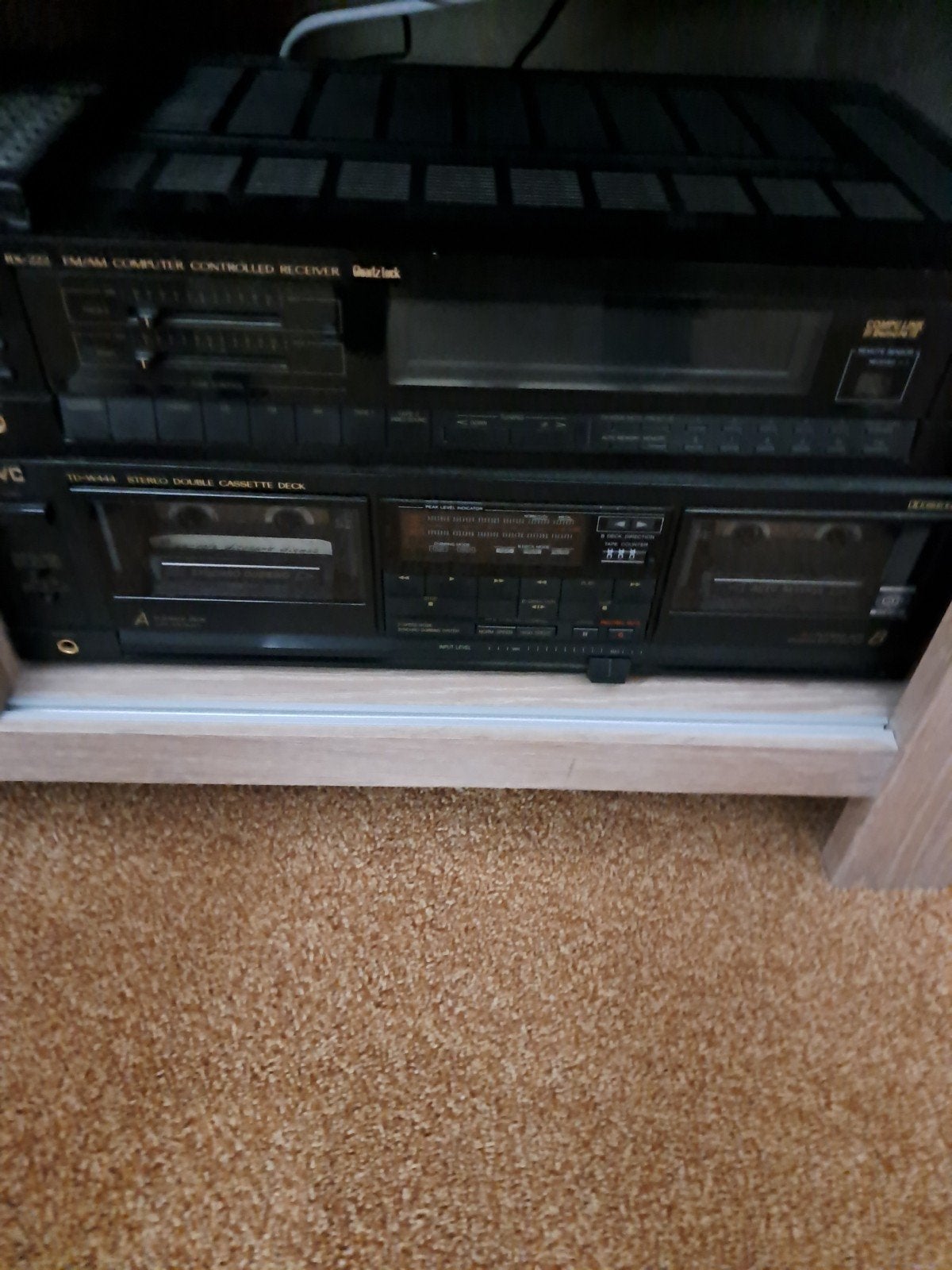 JVC Stereo Cassettedeck met Onkyo Speakers, Gebruikt, JVC, Cassettedeck, Losse componenten