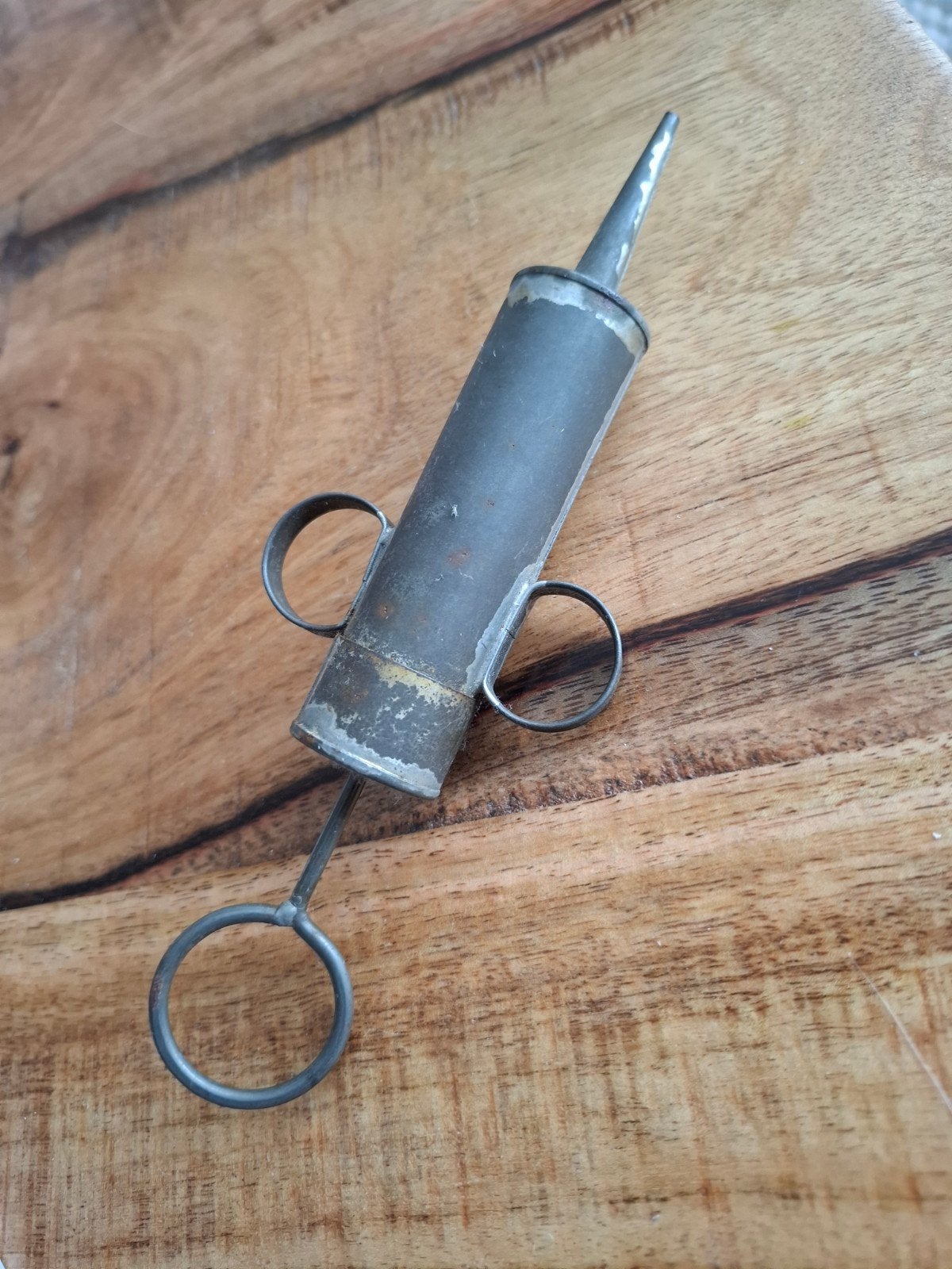 Vintage metalen spuit, Verzenden