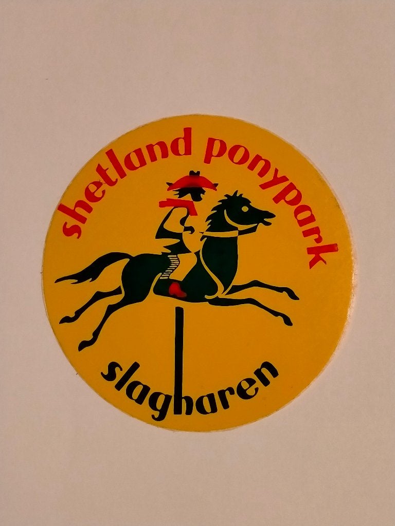 Shetland Ponypark Slagharen vintage logo sticker pretpark, Ophalen of Verzenden, Gebruikt, Overige typen
