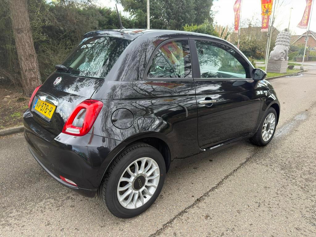 Fiat 500 Twinair Turbo 80pk  Zwart Airco led N.L AUTO N.A.P, Auto's, Voorwielaandrijving, Stof, Origineel Nederlands, Bedrijf