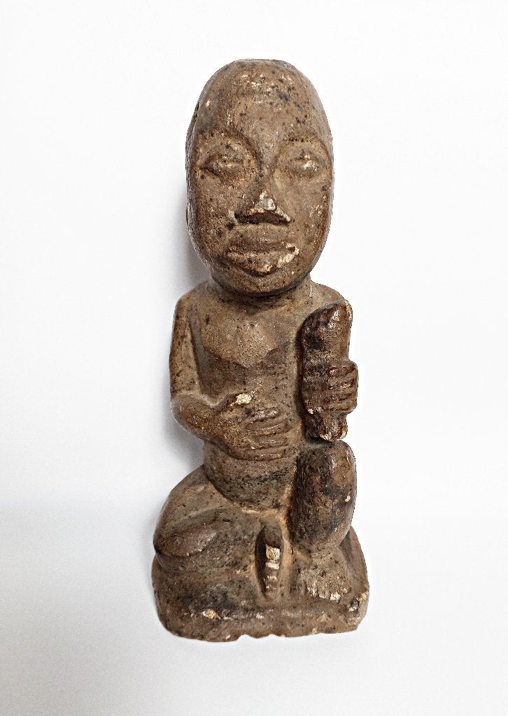 Antiek Ntadi beeldje Bakongo Koninkrijk Kongo, Angola, Congo, Antiek en Kunst, Kunst | Niet-Westerse kunst, Ritueel object, Steen/keramiek