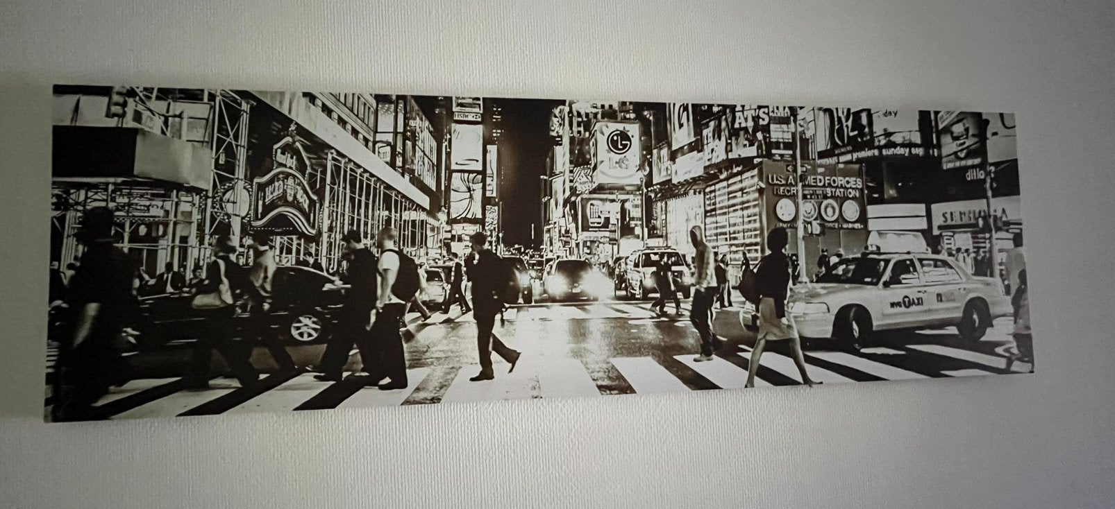 Zwart-wit schilderij New York foto straatbeeld, Ophalen, Voor 1940, Zo goed als nieuw