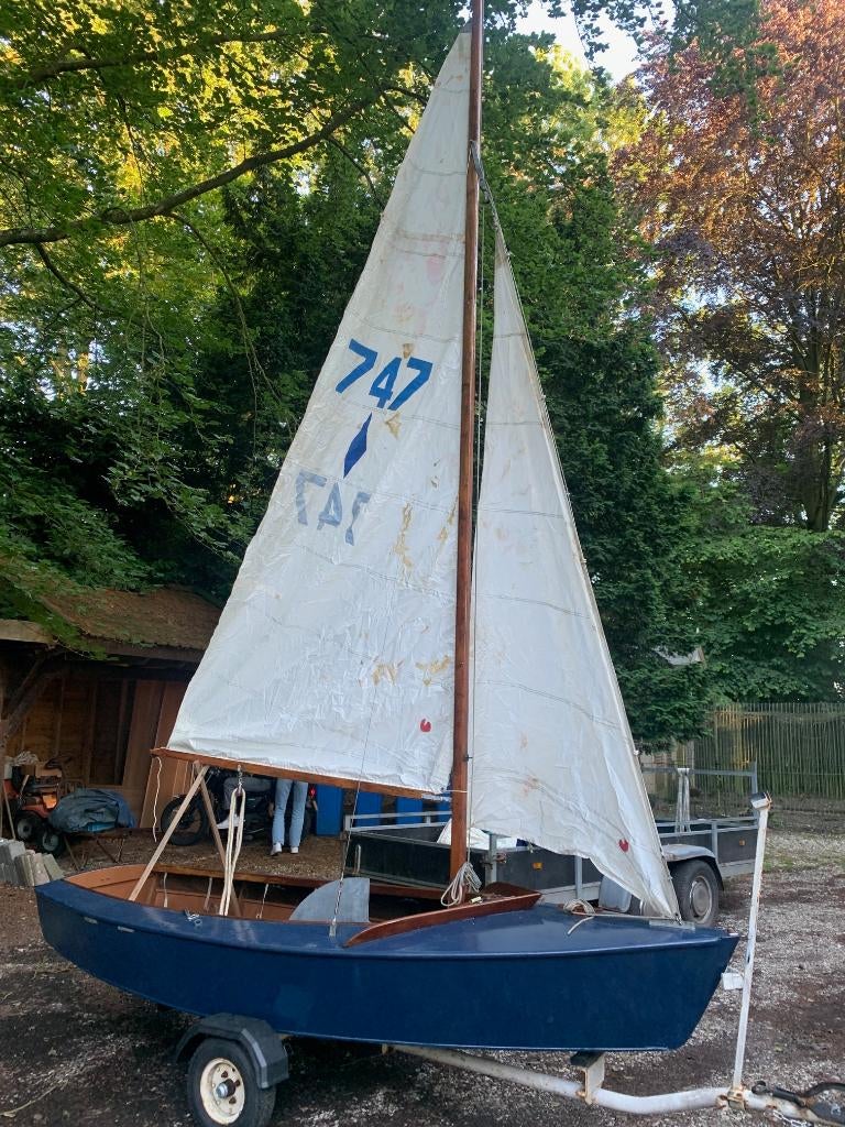 Flits zeilboot met dekzeil en wegtrailer, Ophalen of Verzenden, Gebruikt