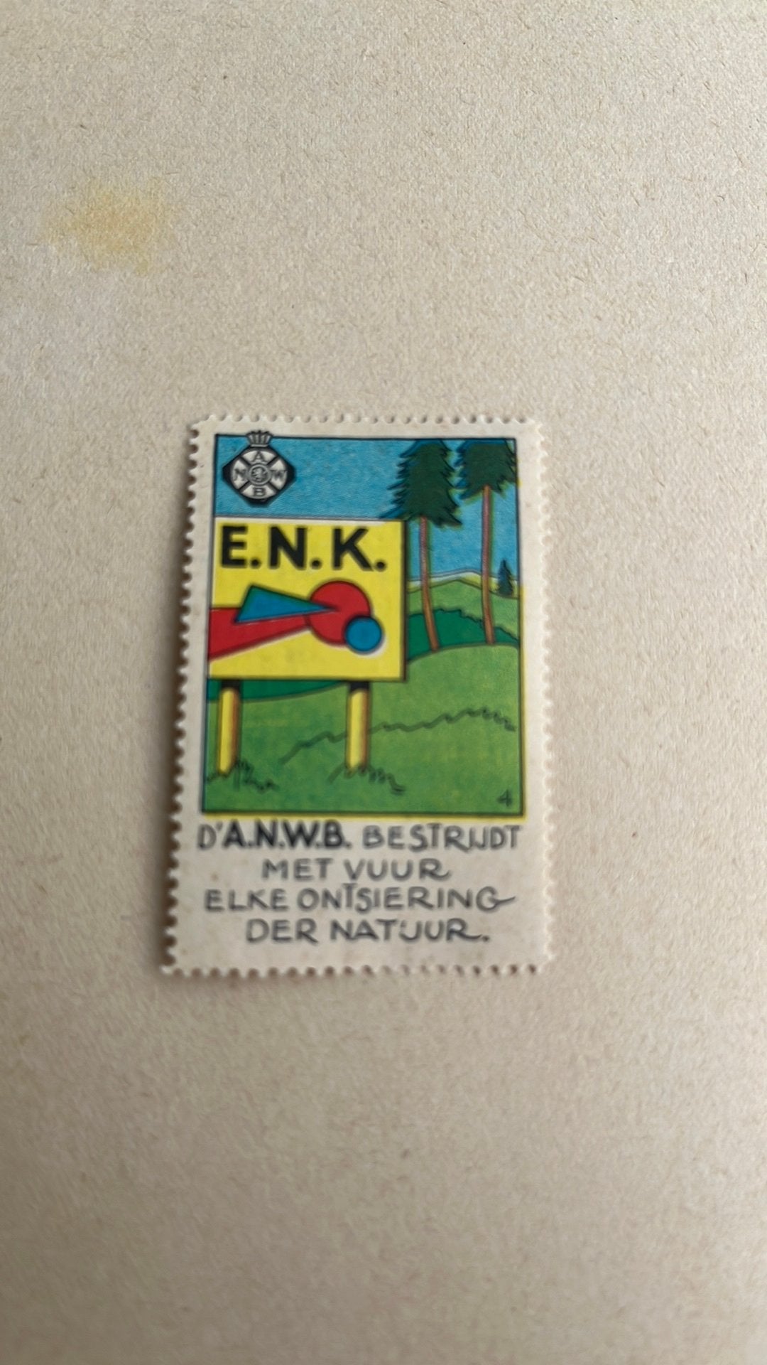 Sluitzegel ANWB natuurbescherming, Verzenden, Zo goed als nieuw