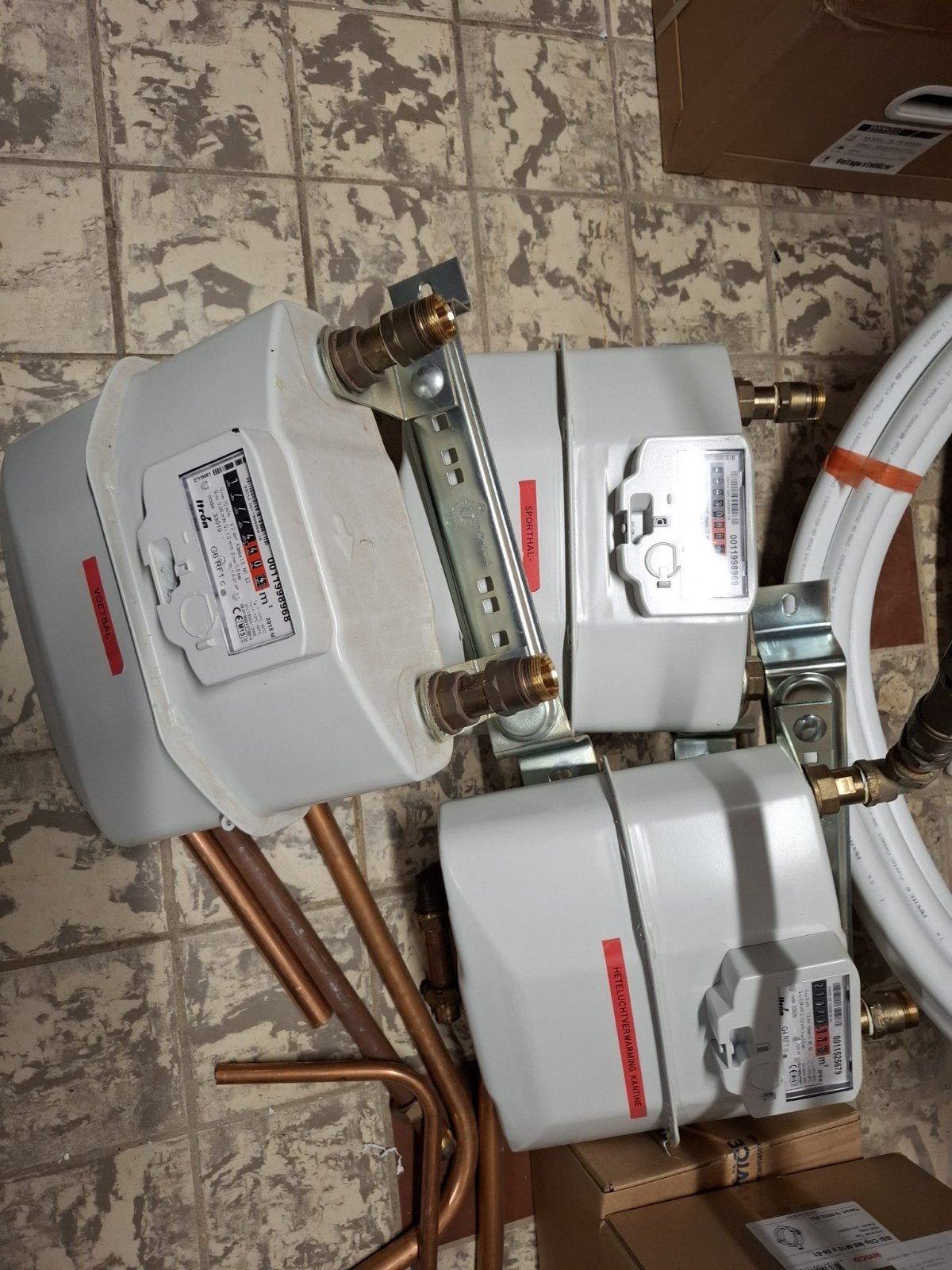 3 gasmeters itron g4, Doe-het-zelf en Verbouw, Meetapparatuur, Verzenden, Gebruikt, Inhoud