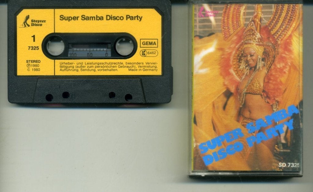 Super Samba Disco Party 10 nrs cassette 1980 ZGAN, Cd's en Dvd's, Ophalen of Verzenden, Zo goed als nieuw, 1 bandje, Origineel