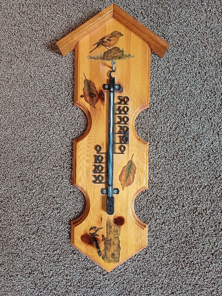 thermometer, Binnenthermometer, Ophalen of Verzenden, Gebruikt, Hout