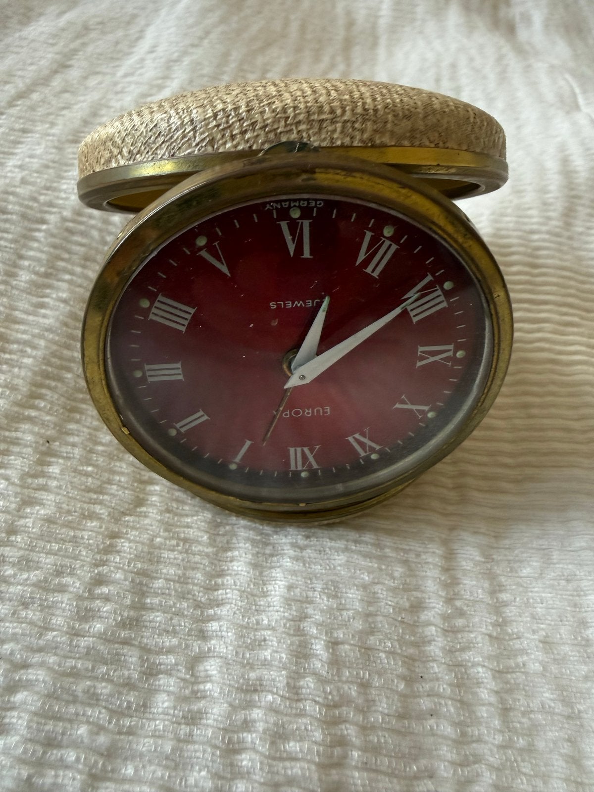 Vintage Europa reiswekker - 2 Jewels - Made in Germany, Antiek en Kunst, Ophalen of Verzenden