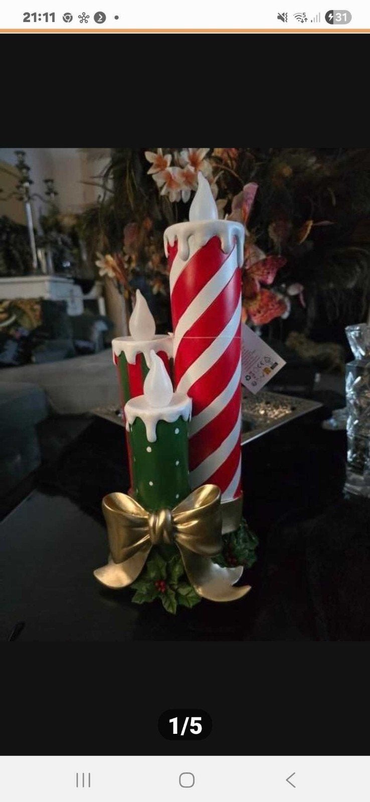 Clayre & Eef Kerstkaarsen met Verlichting - Nieuw, Ophalen of Verzenden, Nieuw