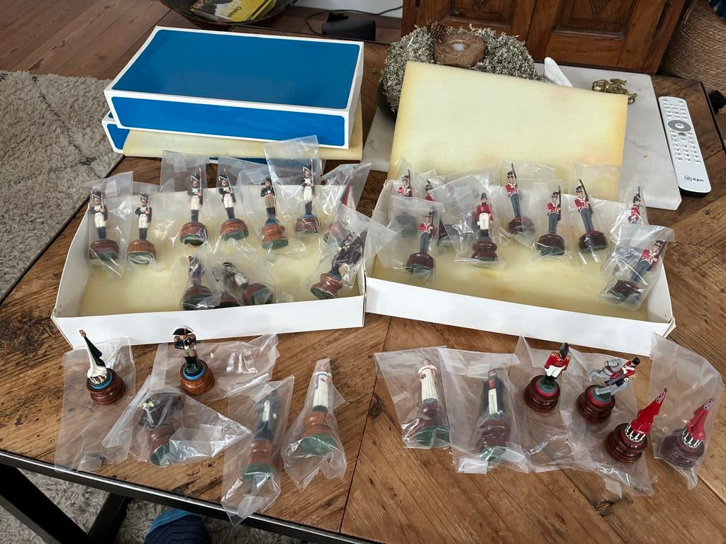 Uniek Tinnen Schaakspel - "Wellington & Napoleon", Ophalen of Verzenden, Nieuw