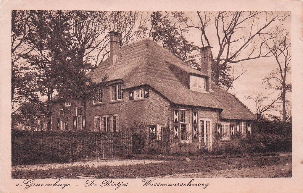 's Gravenhage - Wassenaarscheweg met De Rietjes 1927, Ophalen of Verzenden, 1920 tot 1940, Gelopen, Zuid-Holland