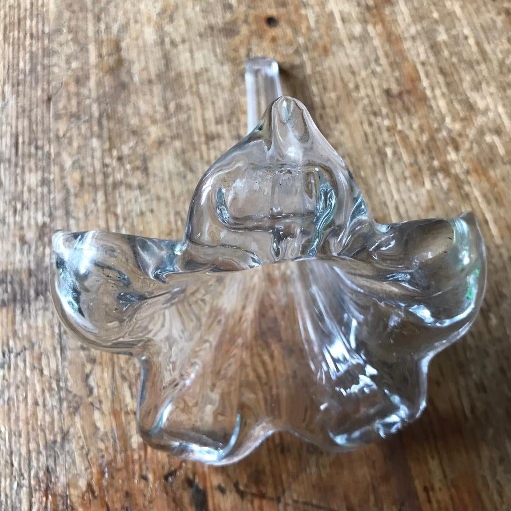 Bloem glas liggend, Wit, Ophalen of Verzenden, Minder dan 50 cm, Glas