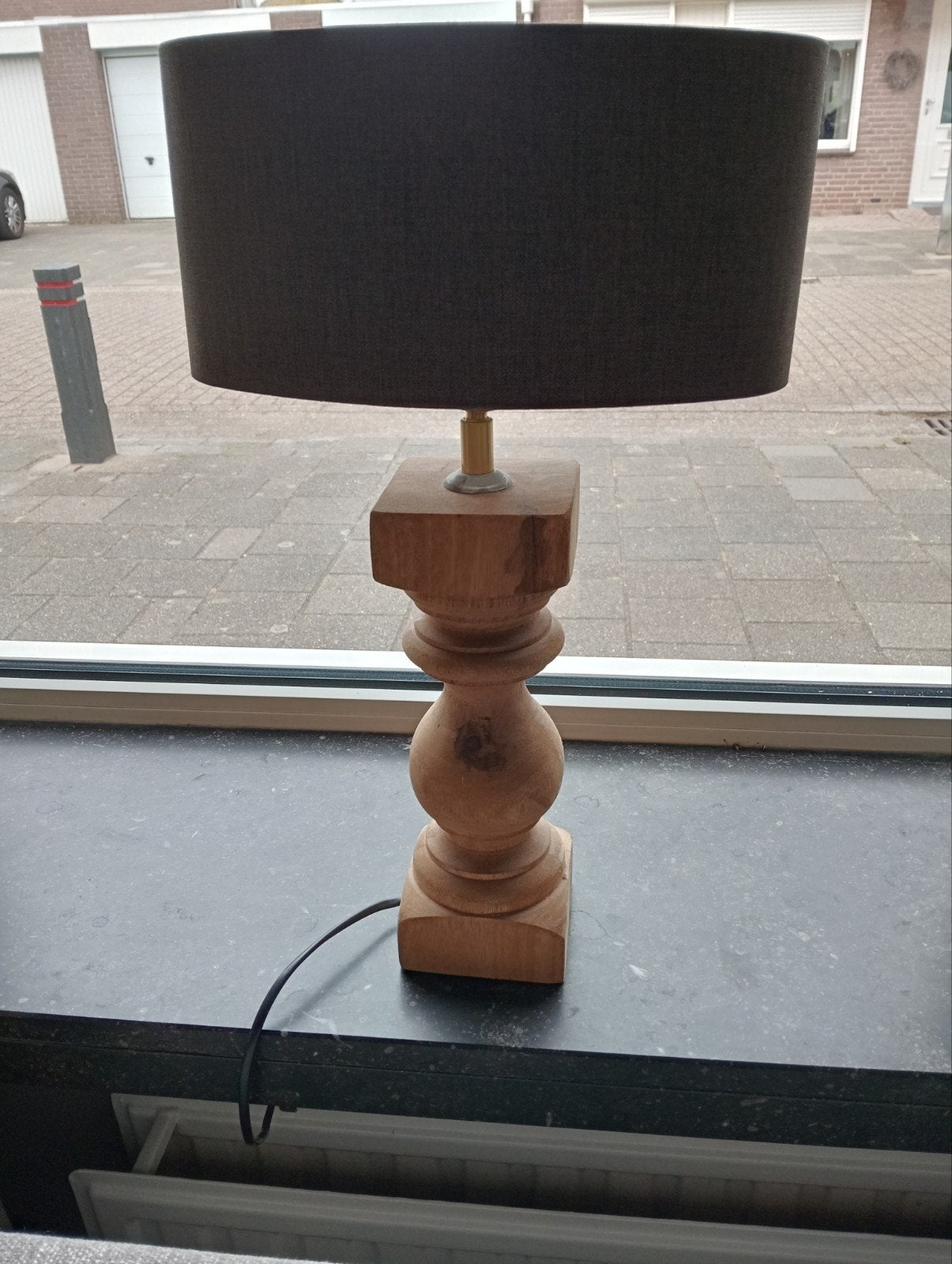 2 Balusterlampen, Huis en Inrichting, 45 cm, Ophalen of Verzenden, Zo goed als nieuw, Met kap