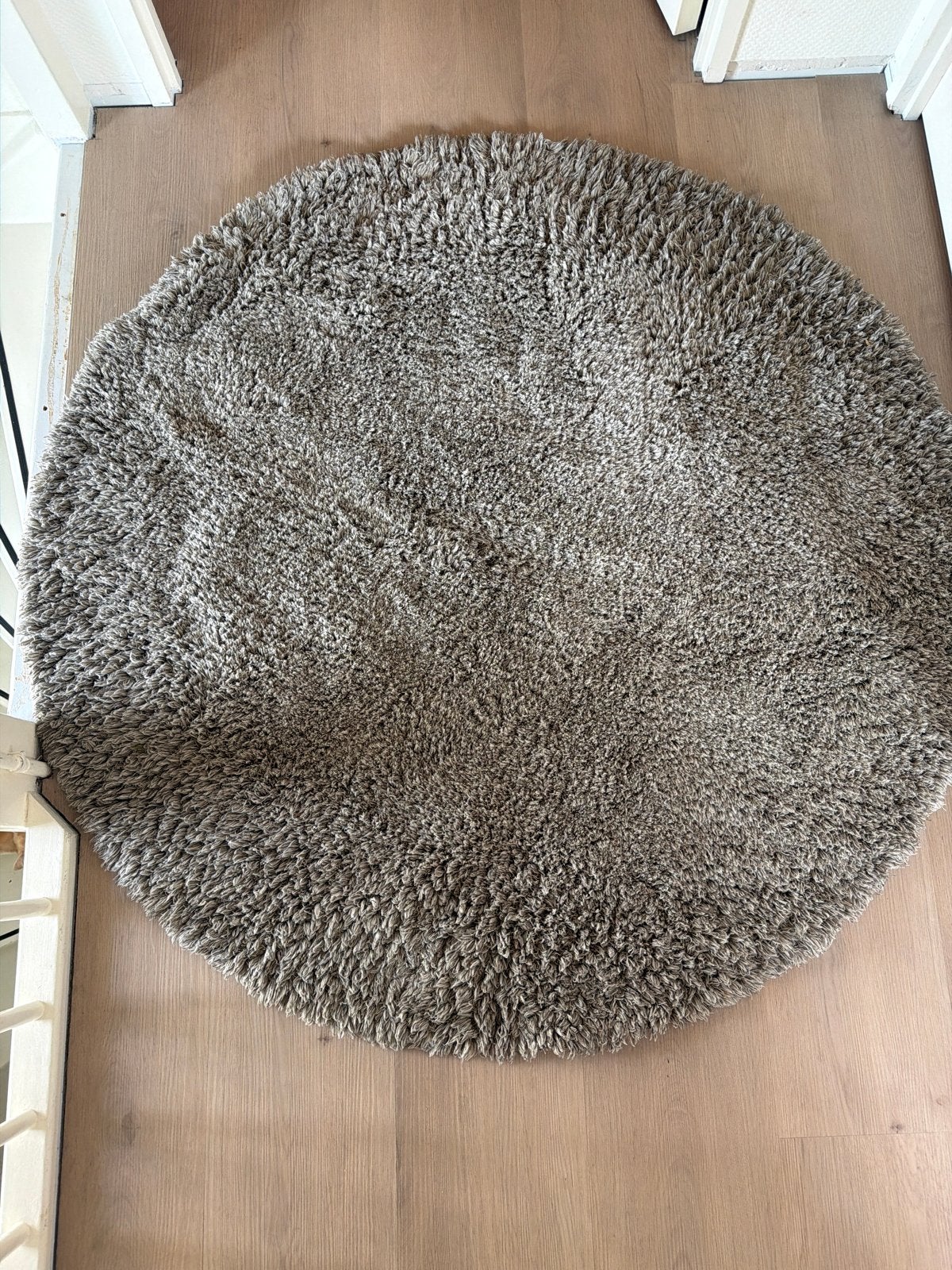 IKEA VINDEBÄK Rond Vloerkleed - Grijs, 130 cm, 100 tot 150 cm, Rond, Ophalen of Verzenden, Zo goed als nieuw
