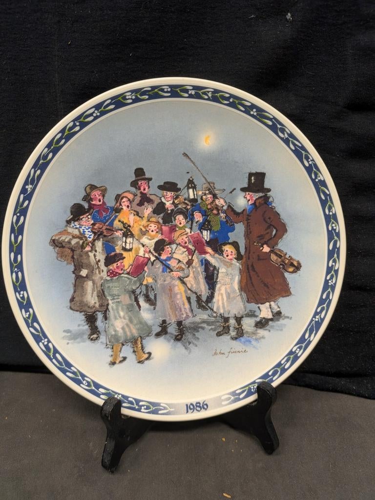 Vintage Wedgwood Kerst Borden Set | John Finnie | 1986–1989, Antiek en Kunst, Ophalen of Verzenden
