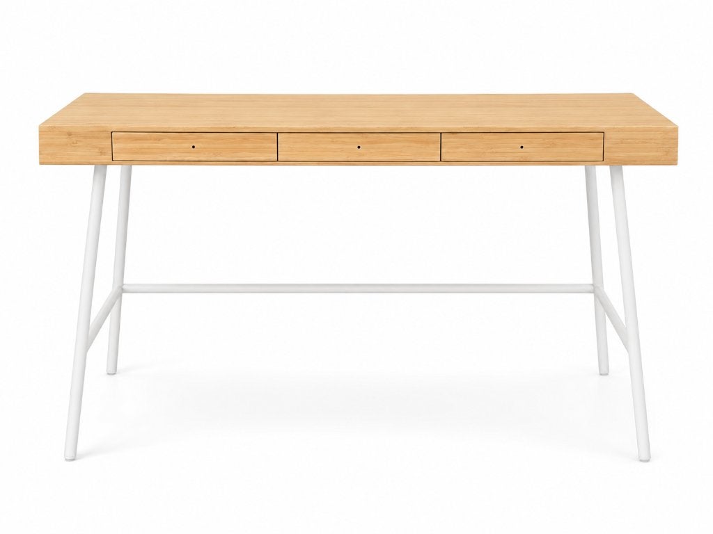 IKEA LILLÅSEN Bamboe Bureau met 3 Lades, Huis en Inrichting, Bureaus, Kinderbureau, Bruin, Ophalen of Verzenden, Zo goed als nieuw