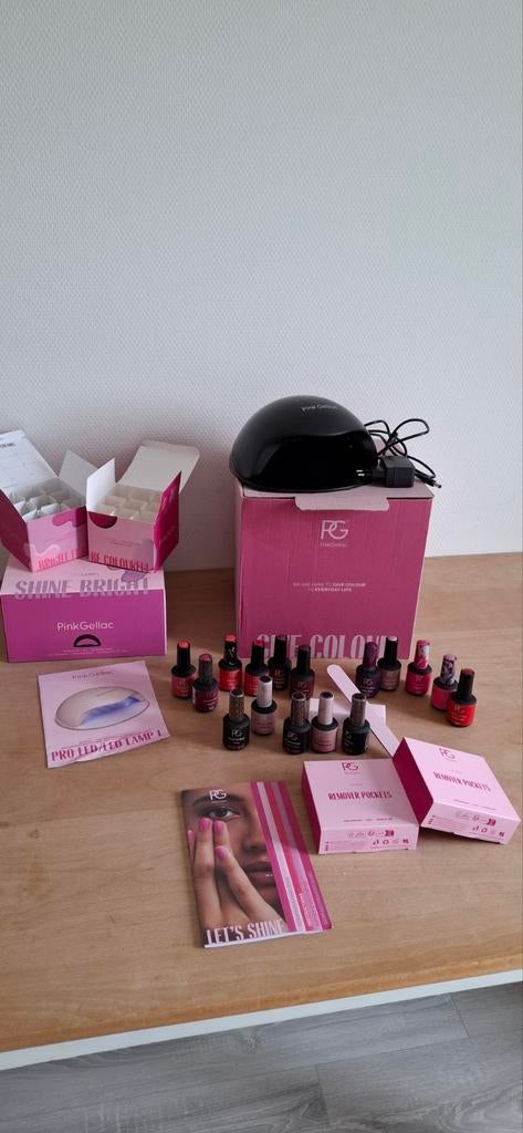 Pink Gellac startersset, Ophalen of Verzenden, Zo goed als nieuw, Overige kleuren, Handen en Nagels