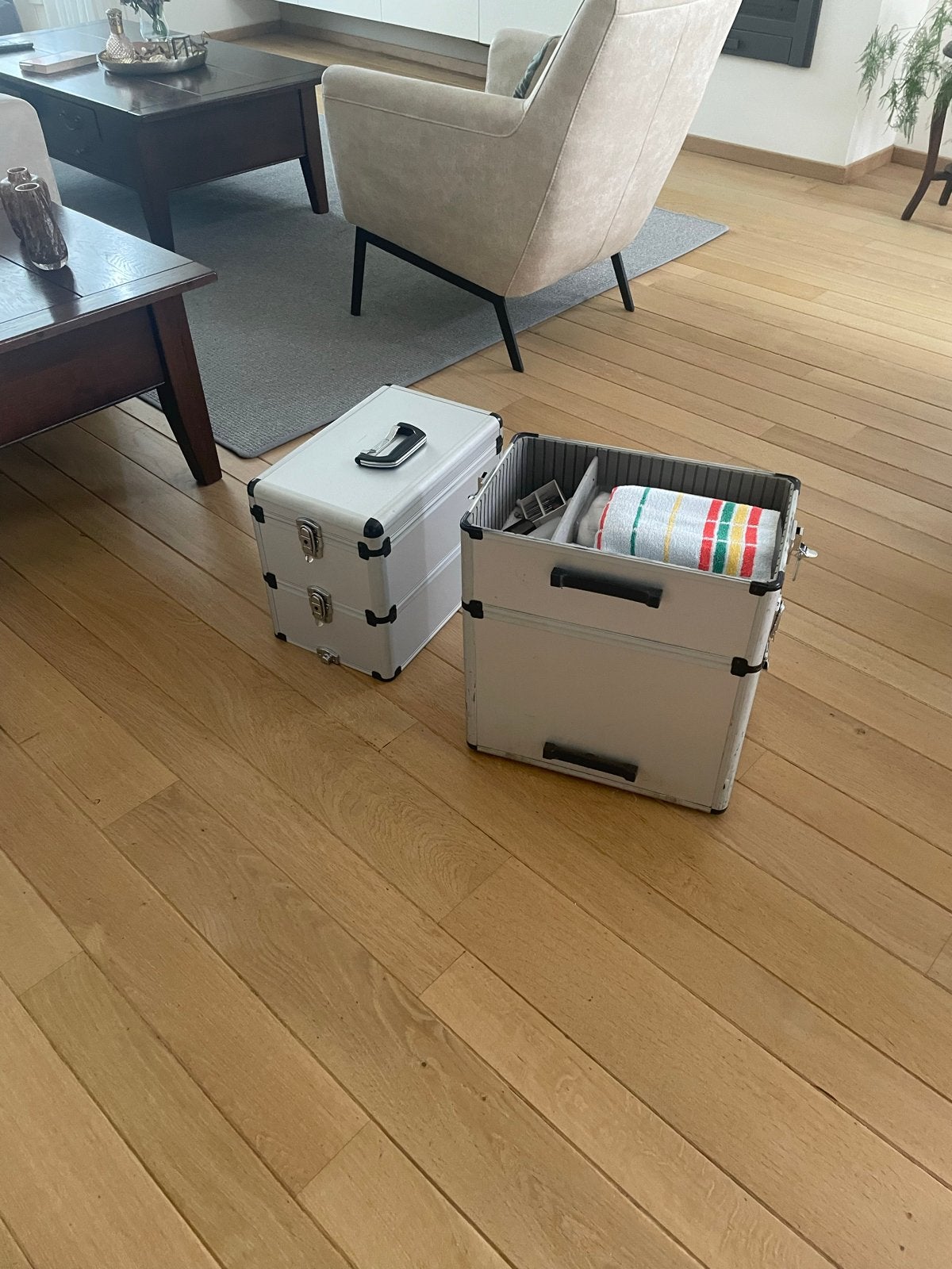 Pedicure of make-up koffer op wieltjes - 4-in-1 trolley, Ophalen, Gebruikt, 50 tot 60 cm, Metaal