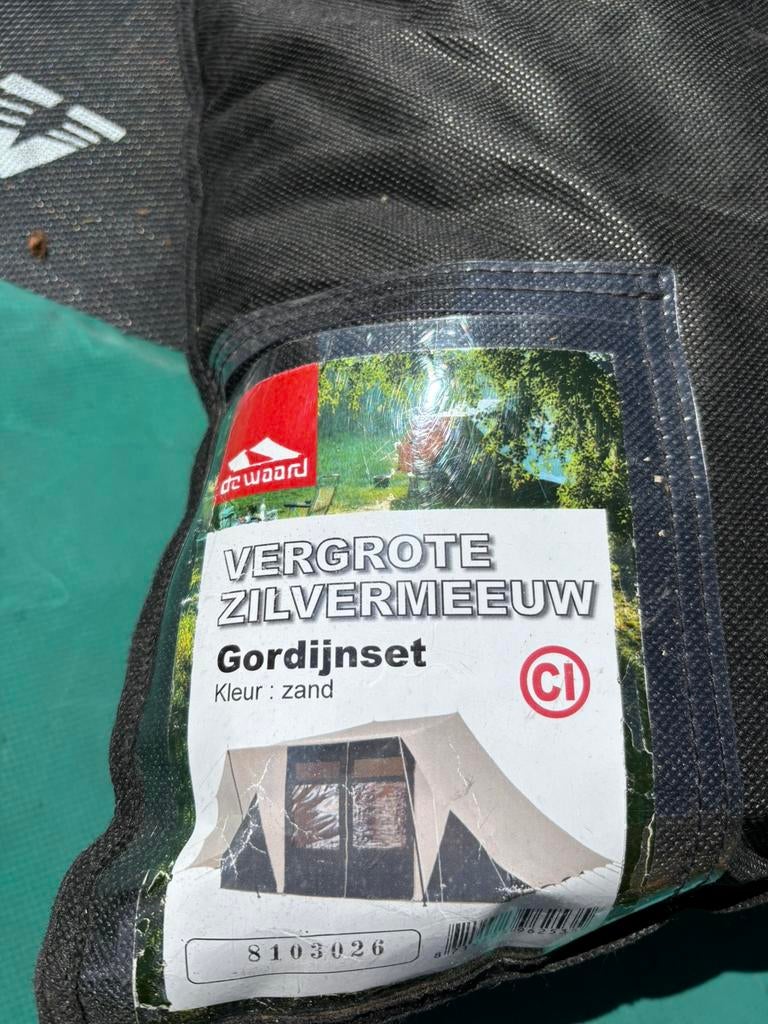Gordijnenset De Waard vergrote zilvermeeuw, Caravans en Kamperen, Tenten, Ophalen of Verzenden, Zo goed als nieuw, Tot en met 4