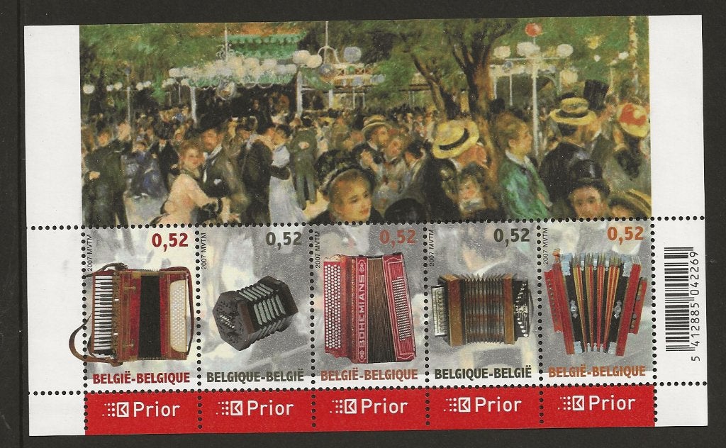 Belgie Velletje Arcordeons. no Mi 117, postfris, Ophalen of Verzenden, Postfris