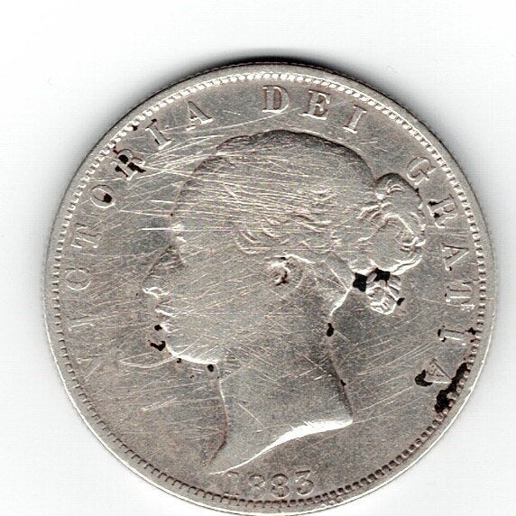 23-1606 Engeland 1/2 crown 1883, Verzenden, Overige landen, Losse munt, Zilver