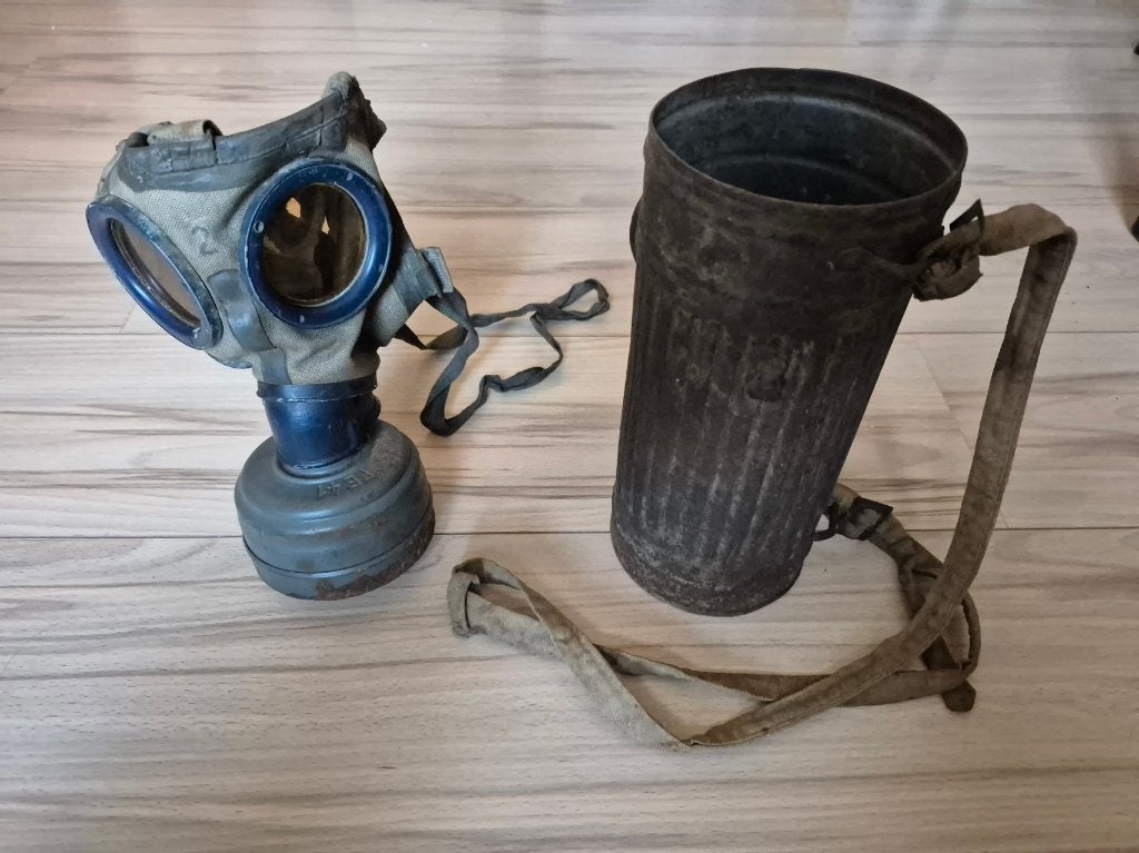 Gasmasker met FE41 filter inclusief bus, Ophalen of Verzenden, Landmacht, Overige gebieden, Overige typen