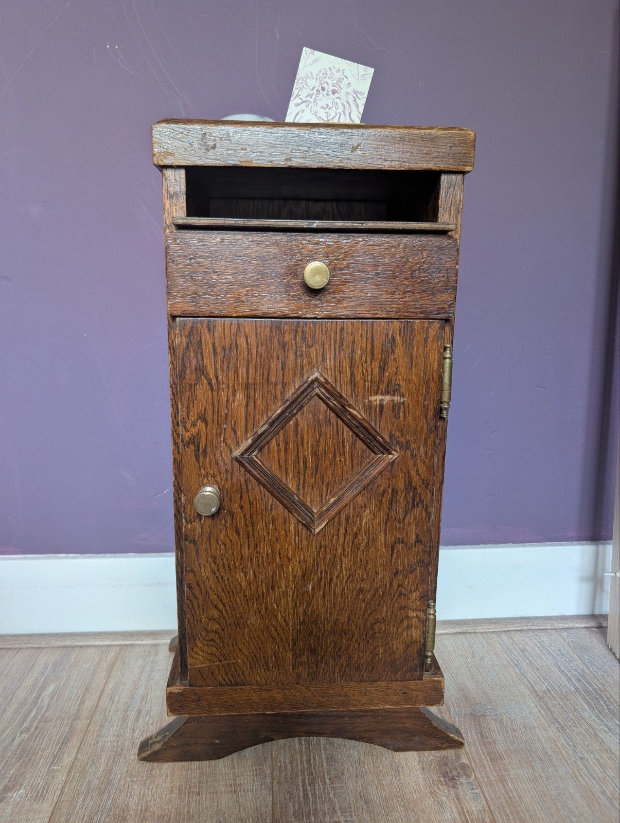 Foto 2 van Vintage houten nachtkastje - Opknapper
