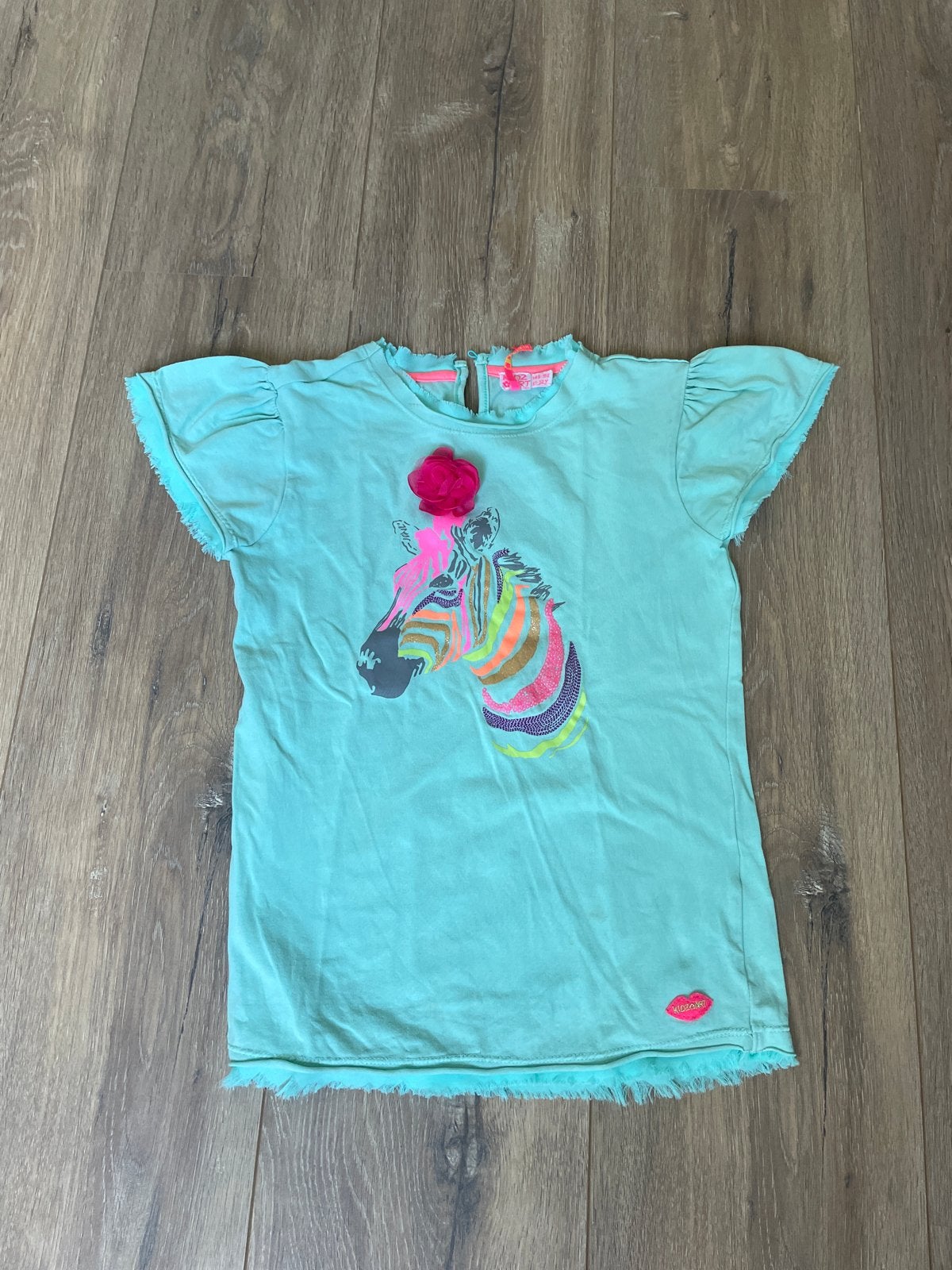 KIDZ-ART T-shirt met zebraprint - maat 145-152 (11-12Y), Ophalen of Verzenden, Gebruikt, Meisje, Shirt of Longsleeve