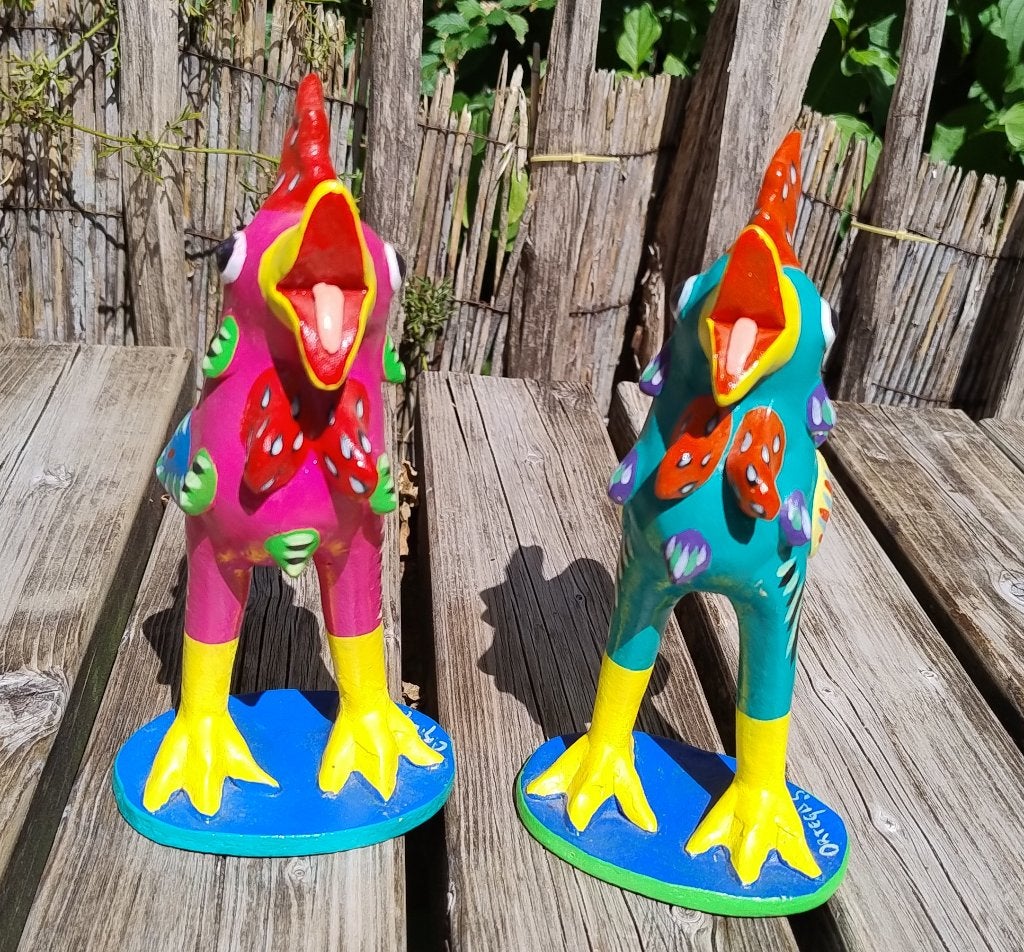 Kippig Mexicaans duo, Verzamelen, Beelden en Beeldjes, Ophalen of Verzenden, Zo goed als nieuw, Dier