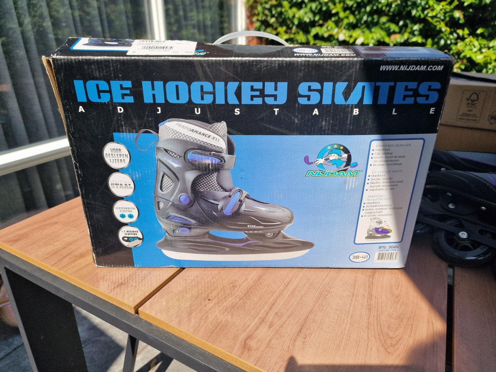 Nijdam verstelbare ijshockeyschaatsen, maat 37-40, Sport en Fitness, Schaatsen, Ophalen of Verzenden, Zo goed als nieuw, IJshockeyschaatsen