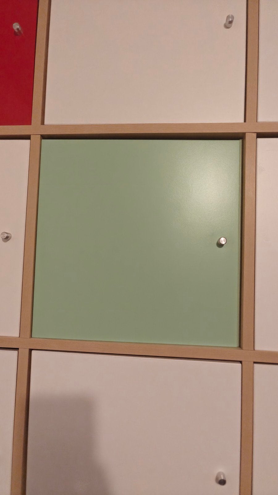 2 X IKEA Kallax deur inzetstukken - lichtgroen, Ophalen, Zo goed als nieuw