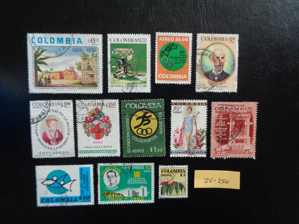 colombia - diverse (zc-250), Ophalen of Verzenden, Gestempeld, Zuid-Amerika