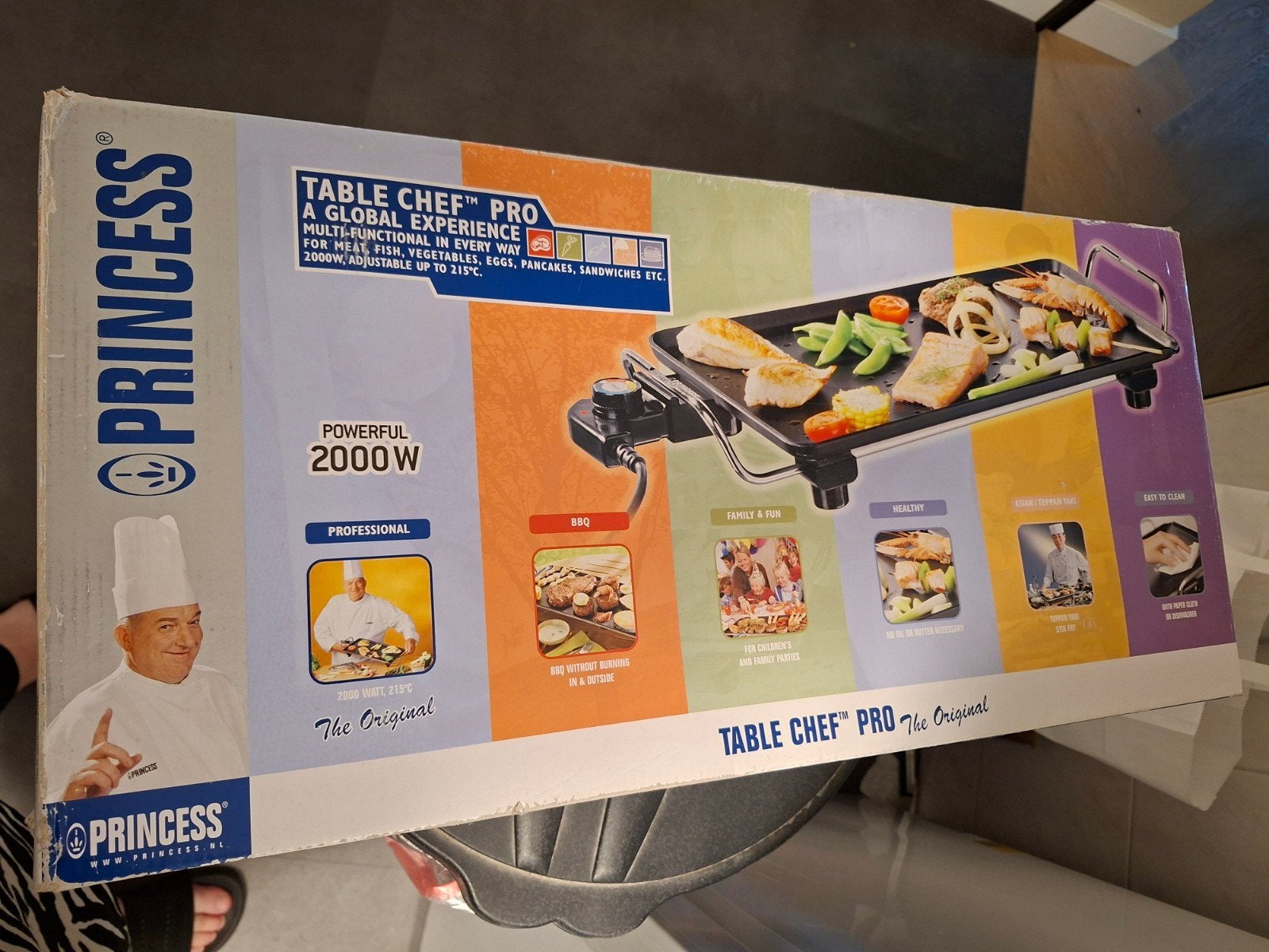 Princess Table Chef Pro Grillplaat 2000W, Ophalen, Nieuw