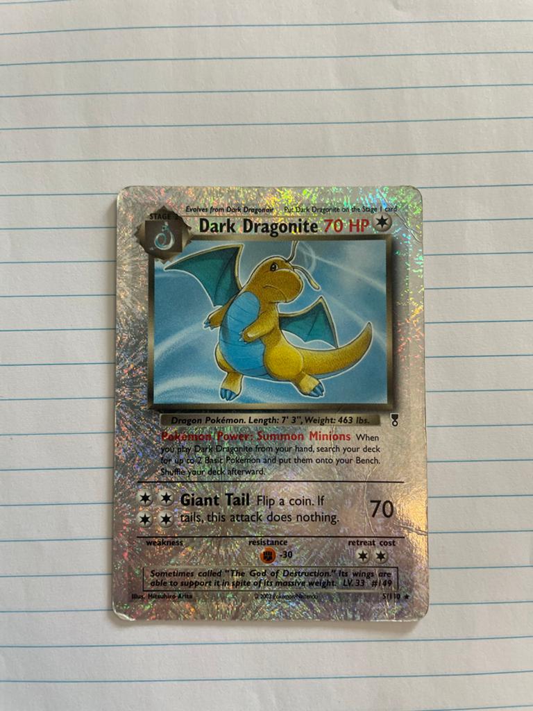 Pokémon Kaart: Dark Dragonite (Foil), Hobby en Vrije tijd, Verzamelkaartspellen | Pokémon, Ophalen of Verzenden, Gebruikt, Losse kaart