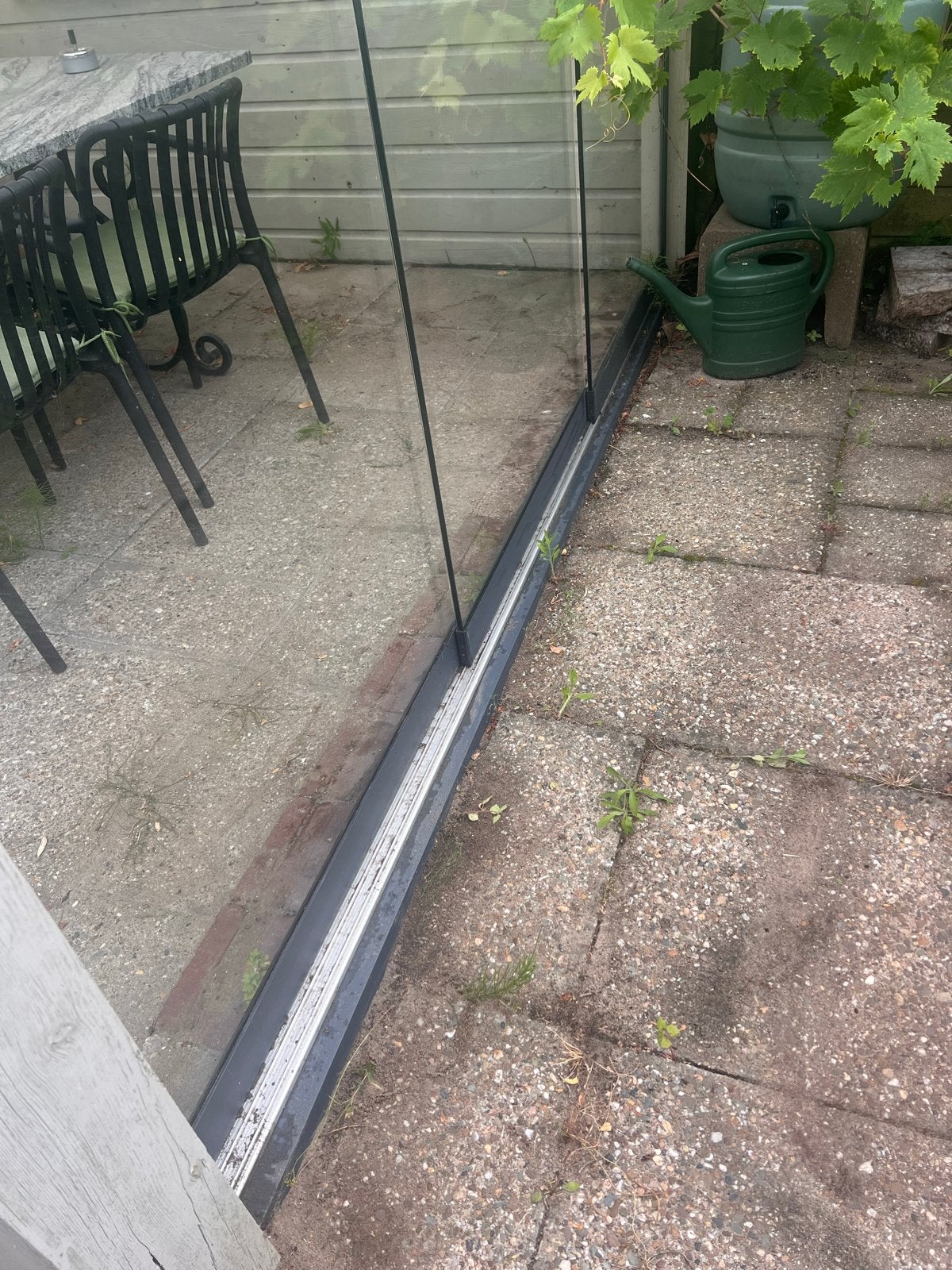 Glazen schuifwand voor veranda of tuinkamer, Ophalen, Gebruikt, Veranda