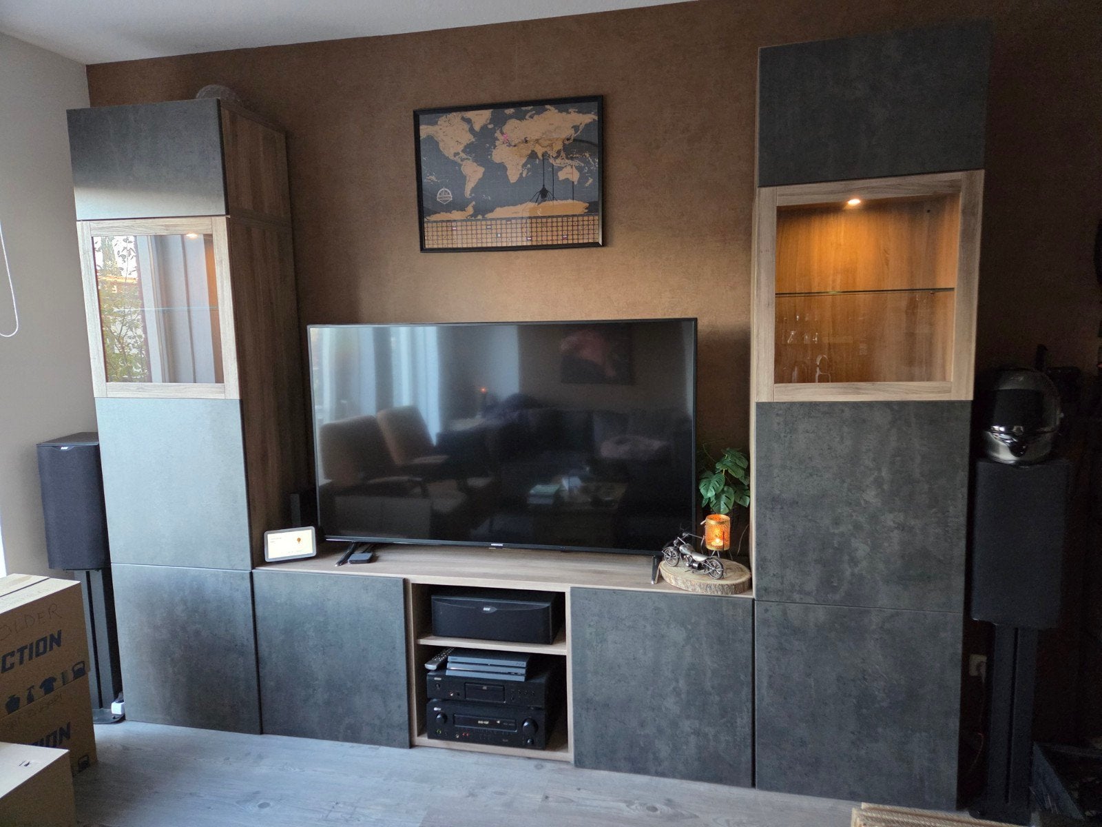 Grote Ikea BESTÅ TV-kast combinatie met veel opbergruimte, Ophalen, Gebruikt, 200 cm of meer, Modern, Functioneel