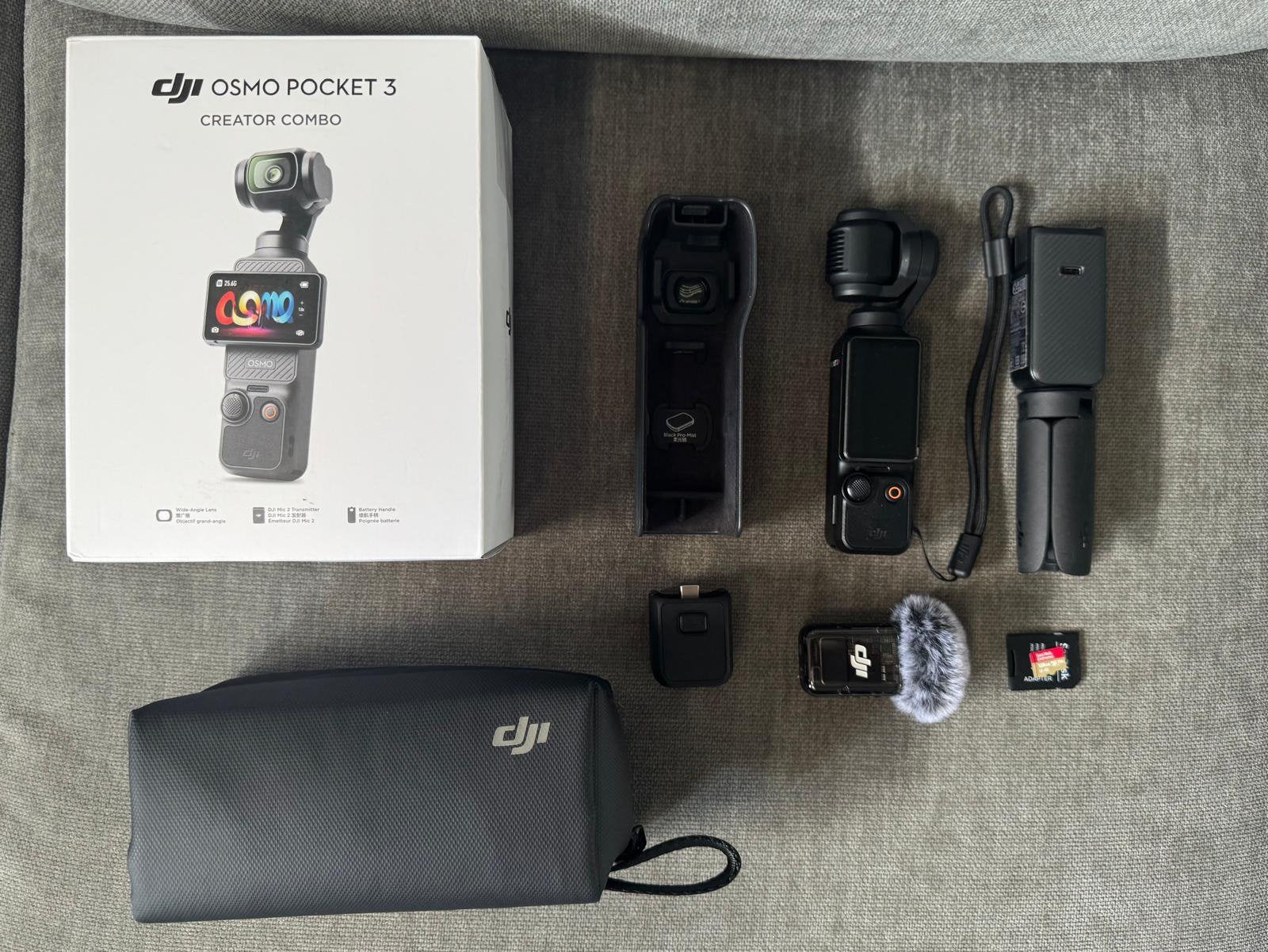 DJI Osmo Pocket 3 Creator Combo + 128GB microSD-card, Audio, Tv en Foto, Ophalen of Verzenden, Zo goed als nieuw, Overige merken