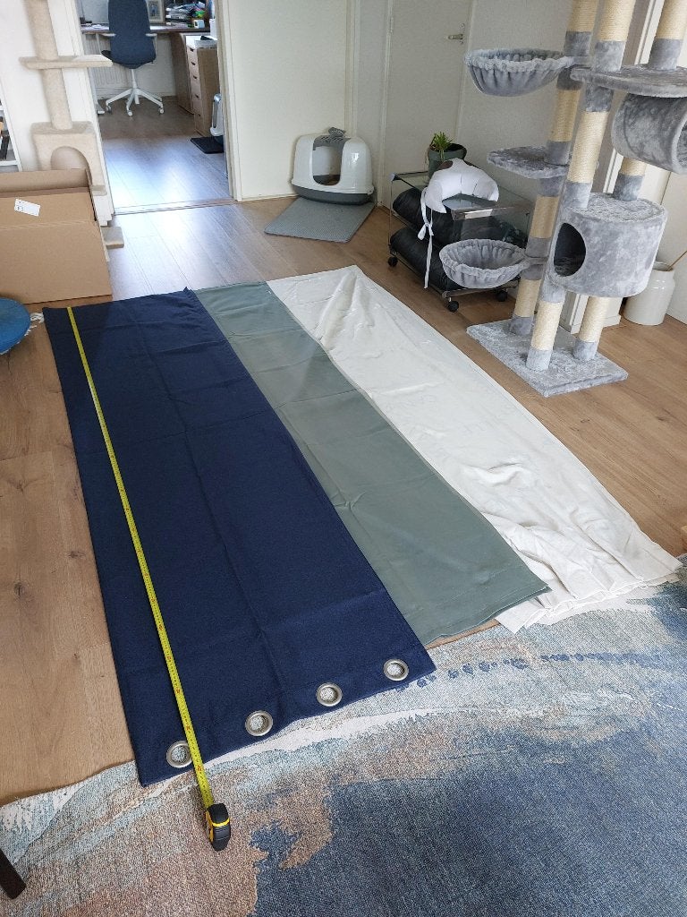 Gordijn (Blauw), Ophalen, Gebruikt, Blauw, 71 cm