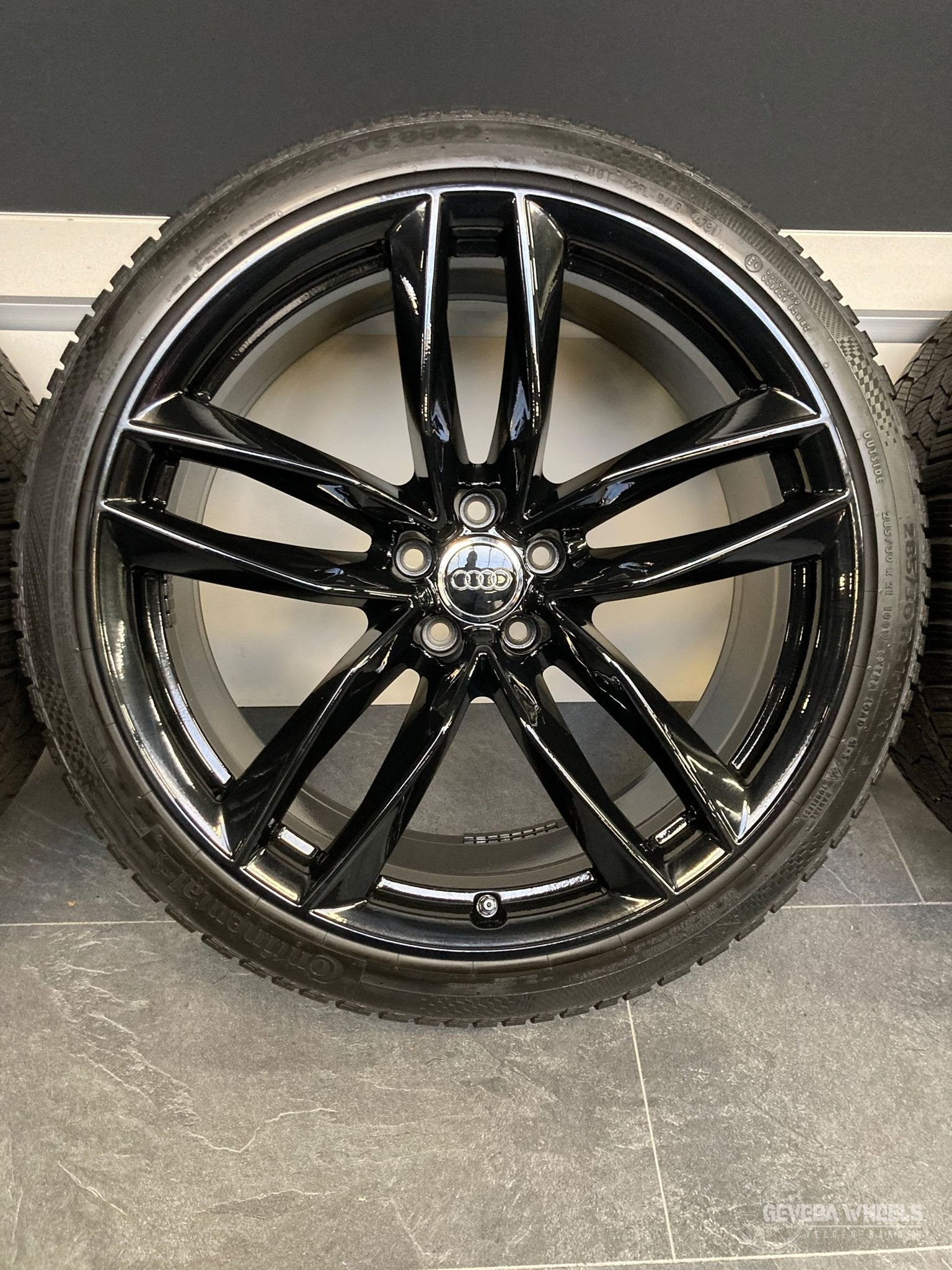 21” originele Audi RS6 C7 velgen + winterbanden 5x112 TPMS, Gebruikt, -, 285 mm, -