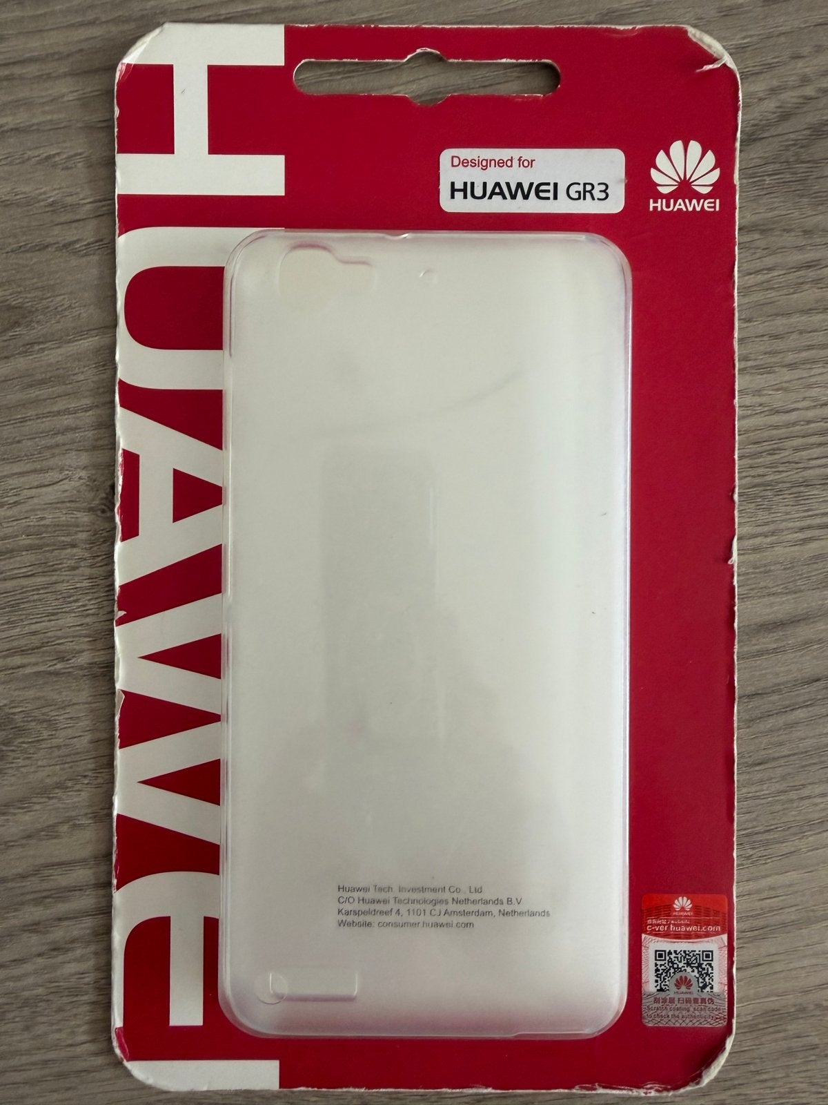 Originele Huawei GR3 Transparante Hoesje, Ophalen, Nieuw, Hoesje of Tasje